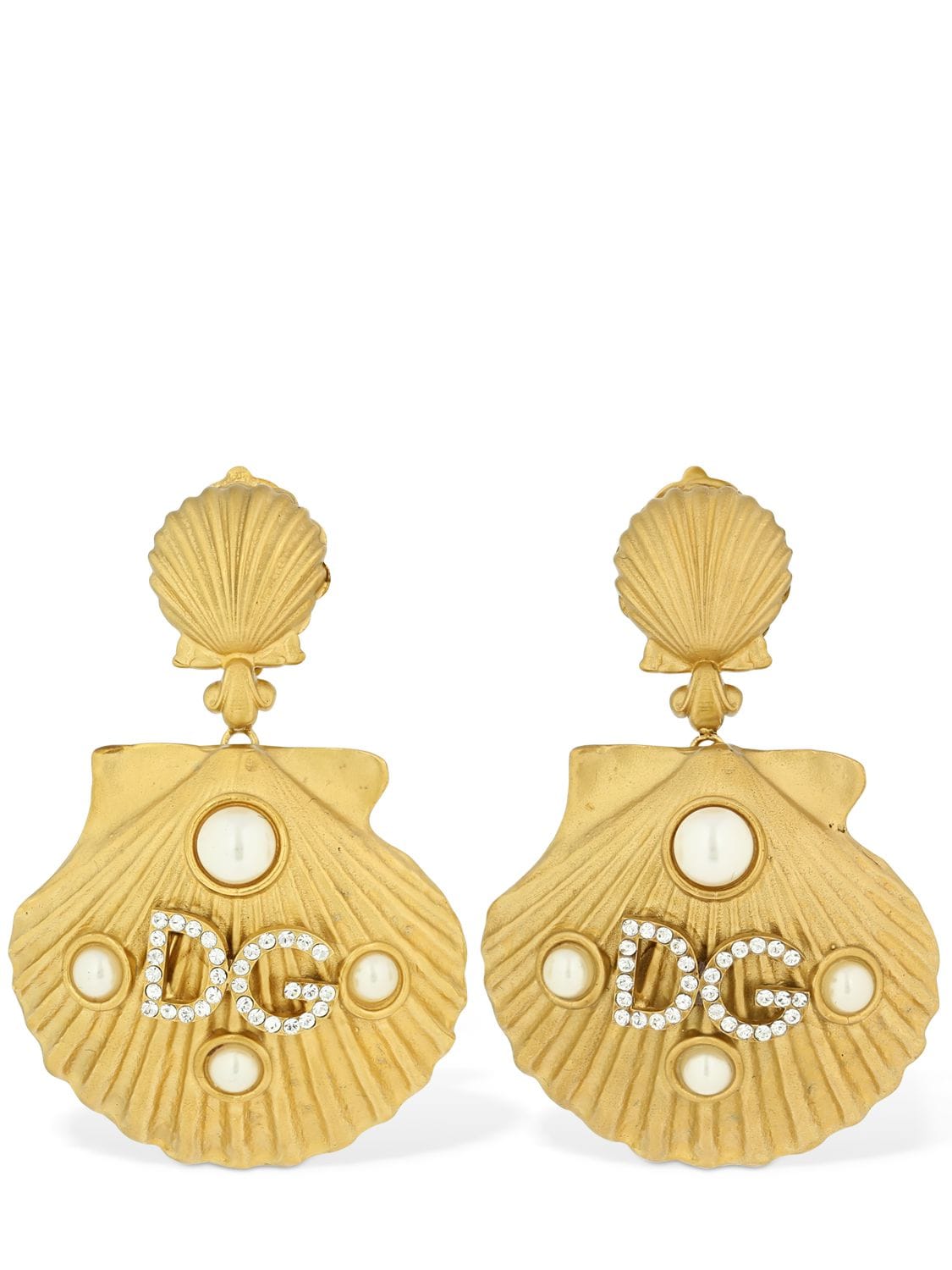 Dolce & Gabbana Dg Summer Clip-on Earrings In Gold