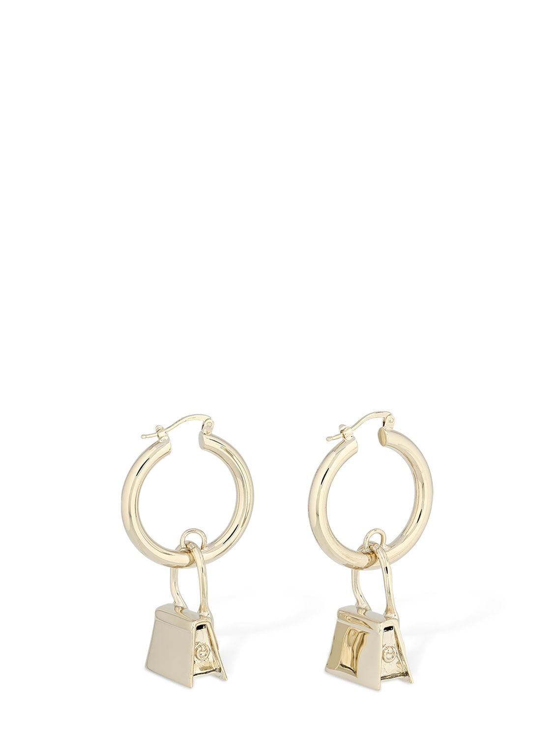 Shop Jacquemus Les Creoles Chiquito Earrings In 金色