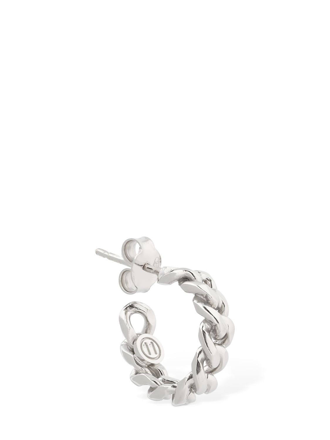 Maison Margiela Chain Mono Hoop Earring In Silver