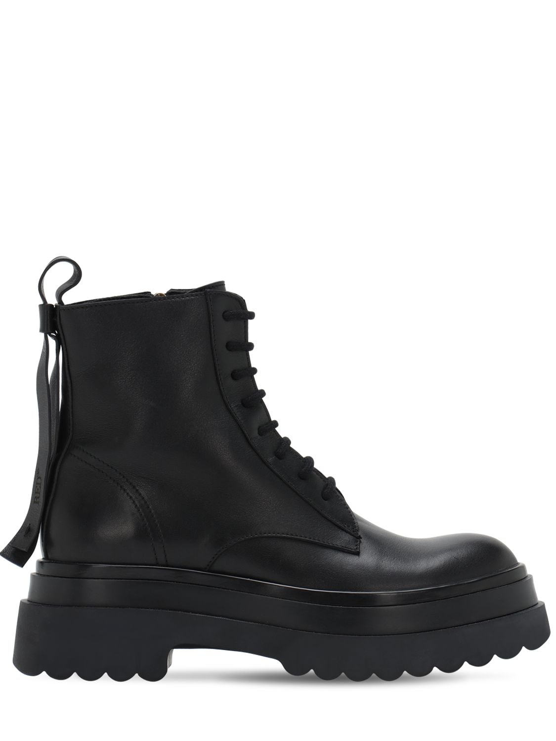 RED VALENTINO 40MM LEATHER COMBAT BOOTS,72I82D004-ME5P0