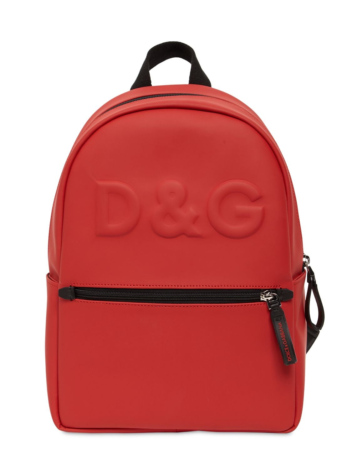 Dolce & Gabbana Kids' Embossed Logo Backpack In Red