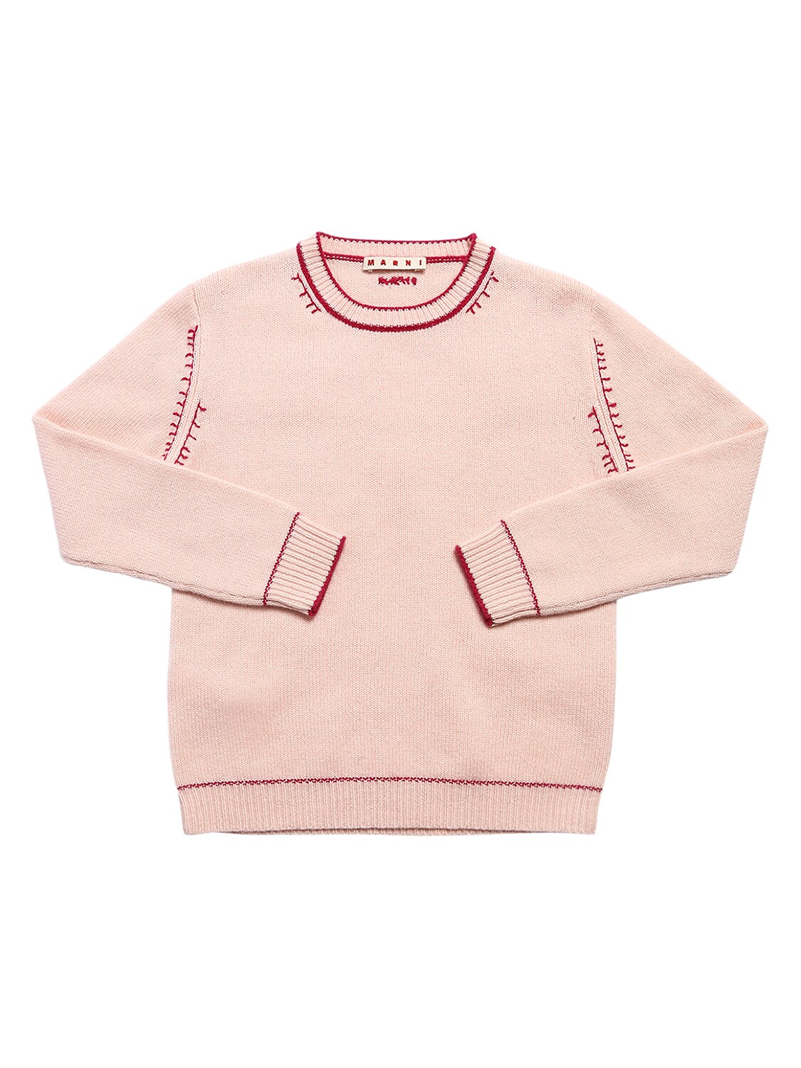 Marni Junior Kids' Wool & Cashmere Blend Knit Sweater In Pink