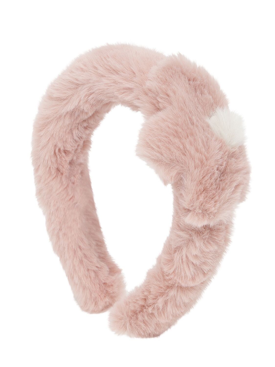 Il Gufo Kids' Faux Fur Headband In Pink