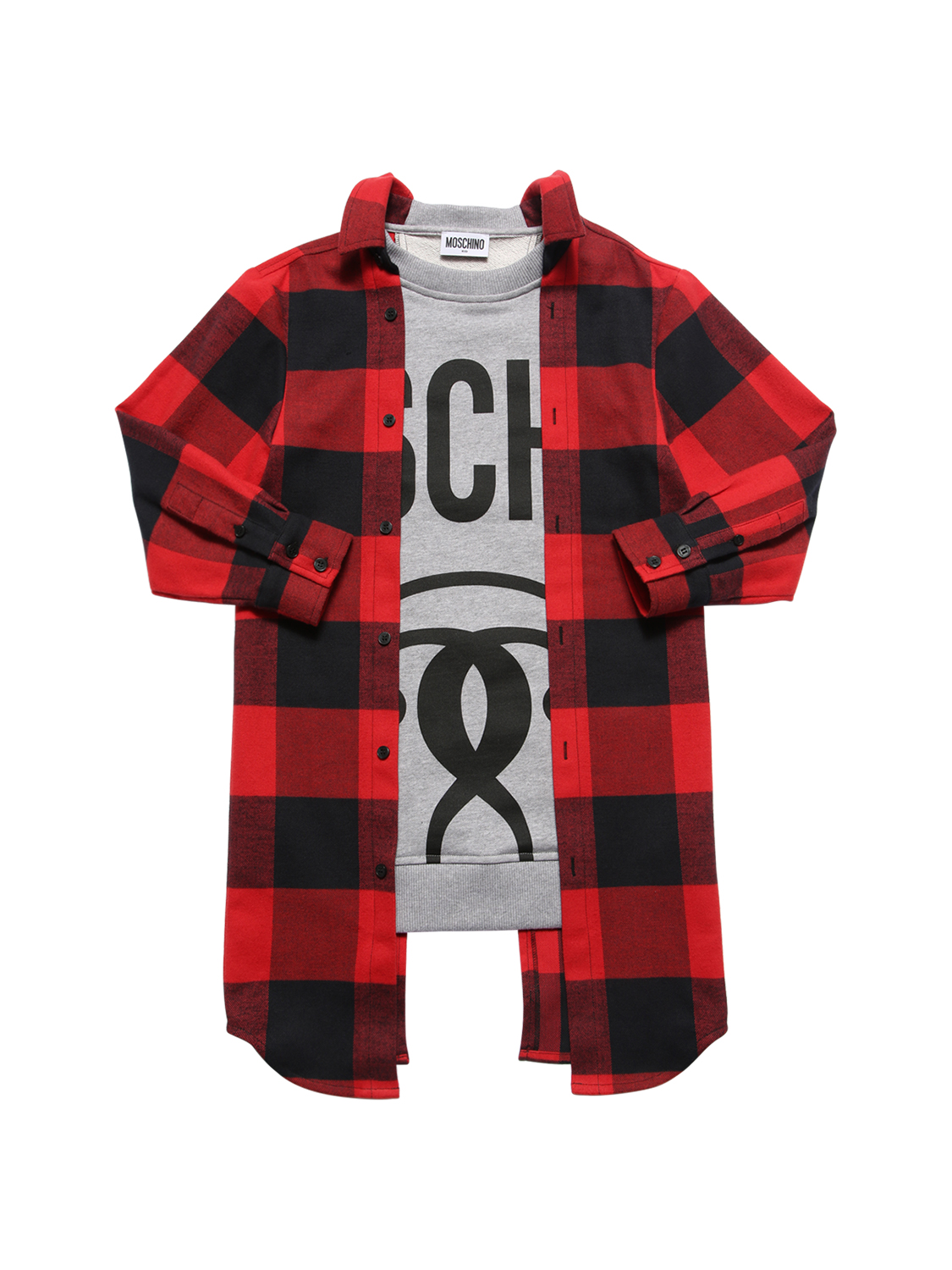 Kleid Aus Fleece Und Tartan
