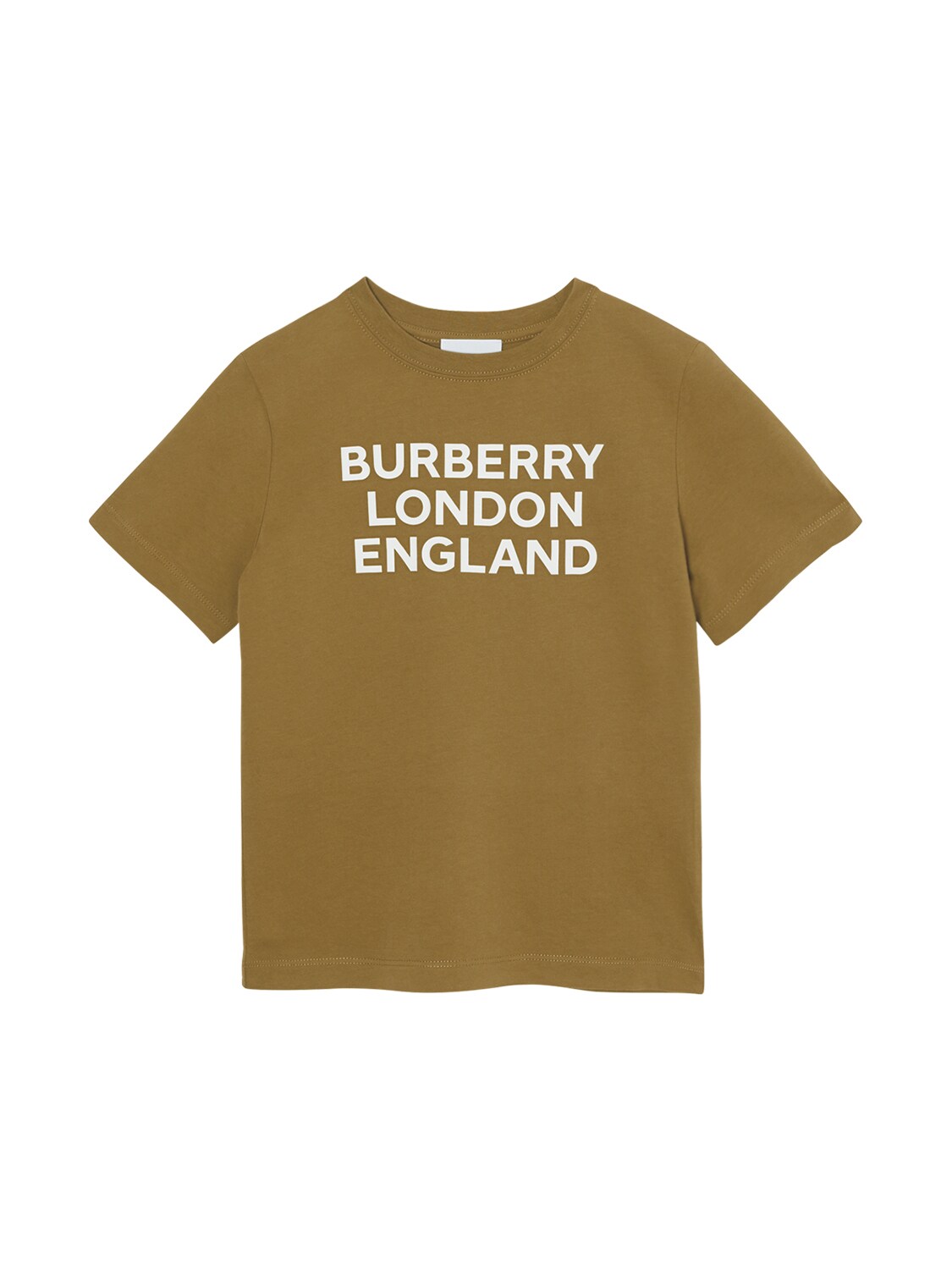 Burberry Kids' Logo Print Cotton Jersey T-shirt In Military Green