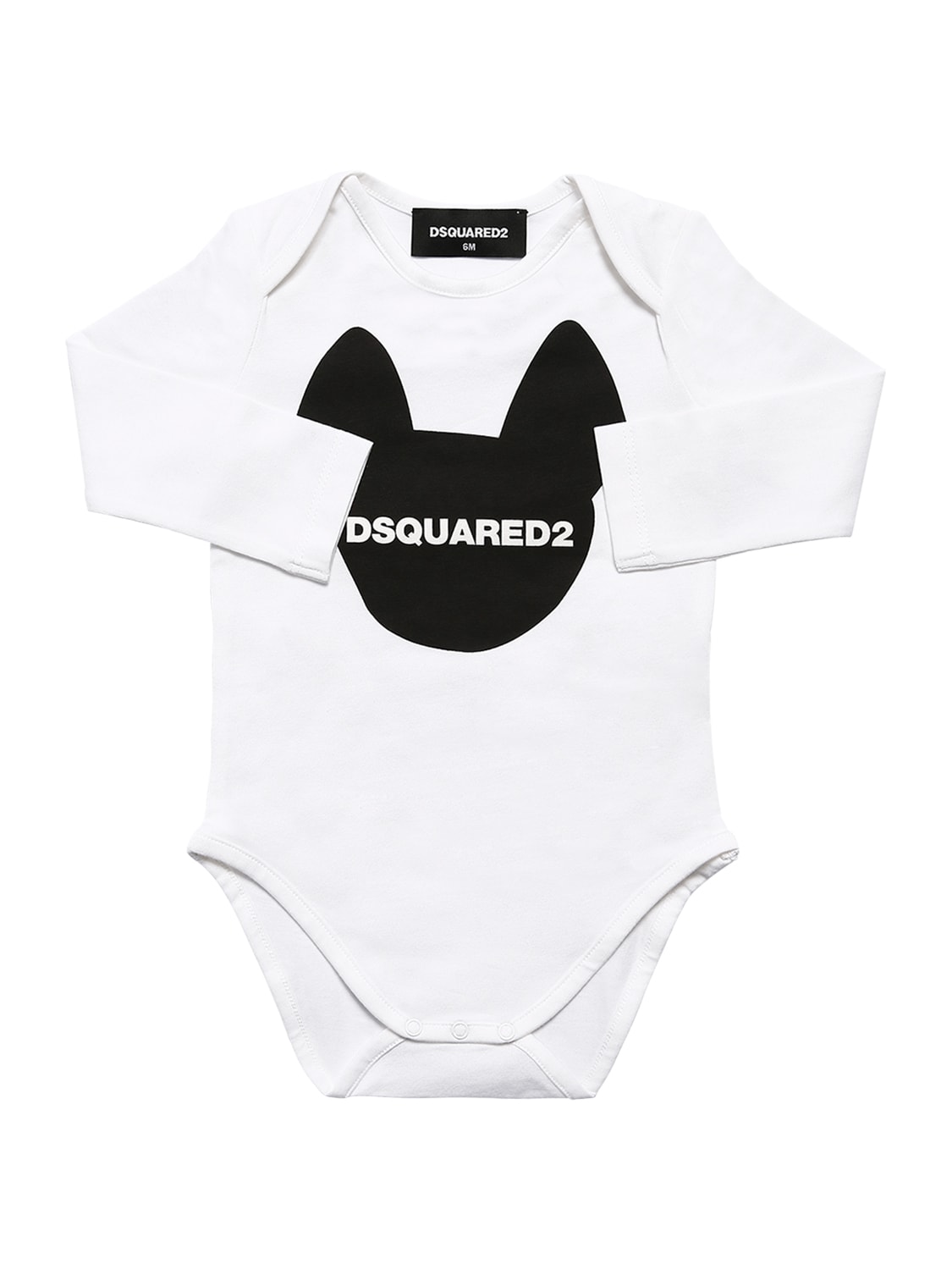 DSQUARED2 CIRO LOGO PRINT COTTON JERSEY BODYSUIT,72I91U022-RFEXMDA1