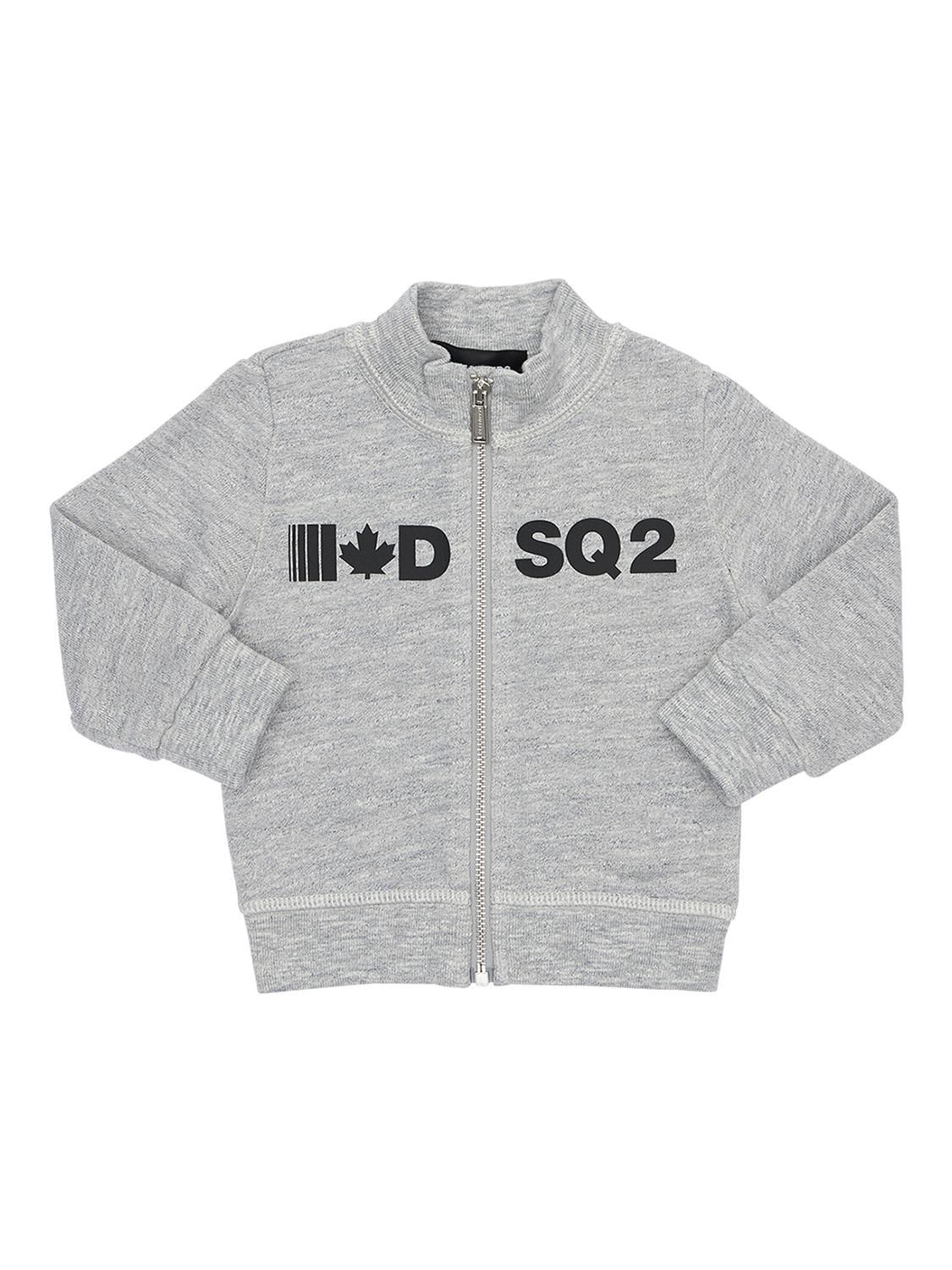Sweatshirt Aus Baumwolle Mit Zip Und Druck
