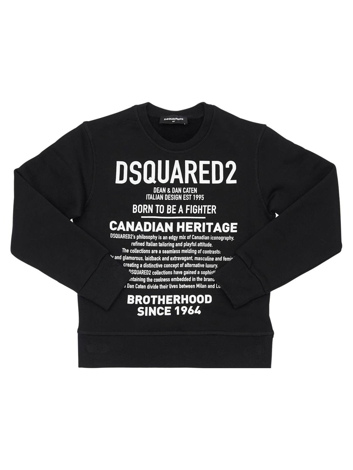 Dsquared2 Kids' Canadian Heritage Sweatshirt In Black