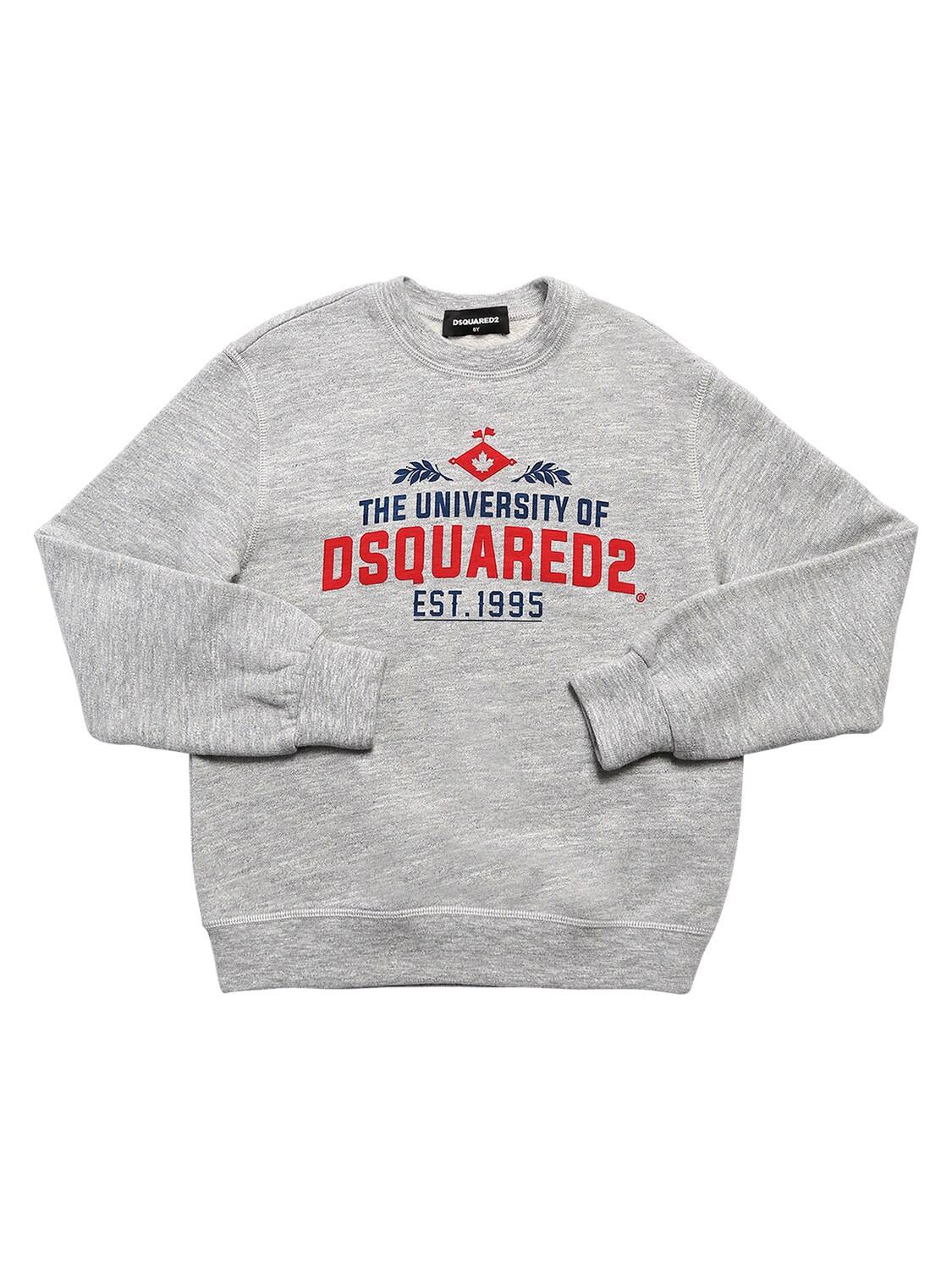 DSQUARED2 UNIVERSITY PRINTED COTTON SWEATSHIRT,72I91V029-RFE5MTE1