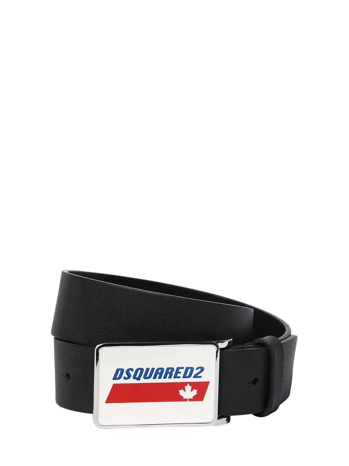 DSQUARED2 LEATHER BELT W/ LOGO BUCKLE,72I91V048-RFE5MDA1