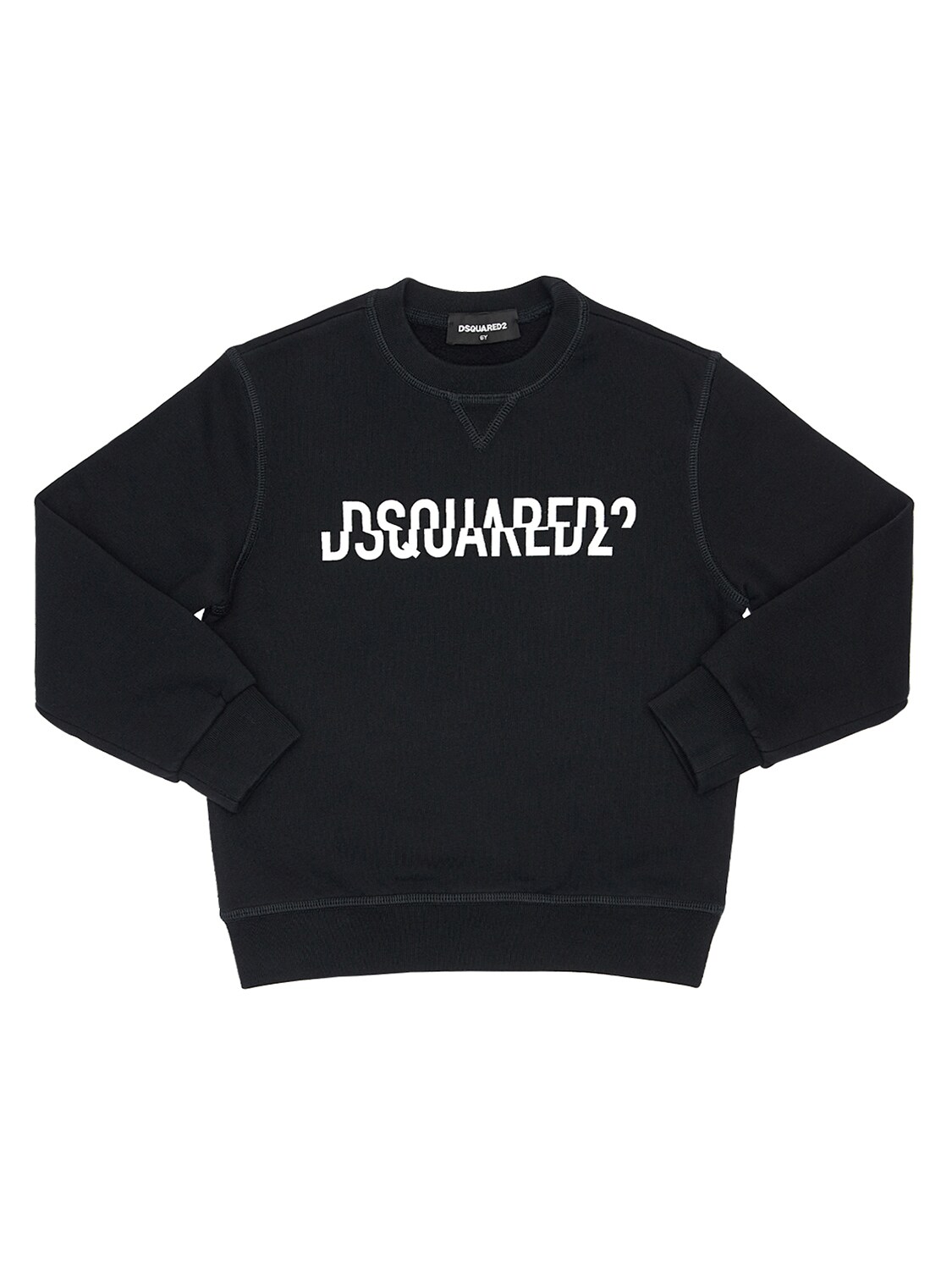 DSQUARED2 SPLIT LOGO PRINT COTTON SWEATSHIRT,72I91V026-RFE5MDA1