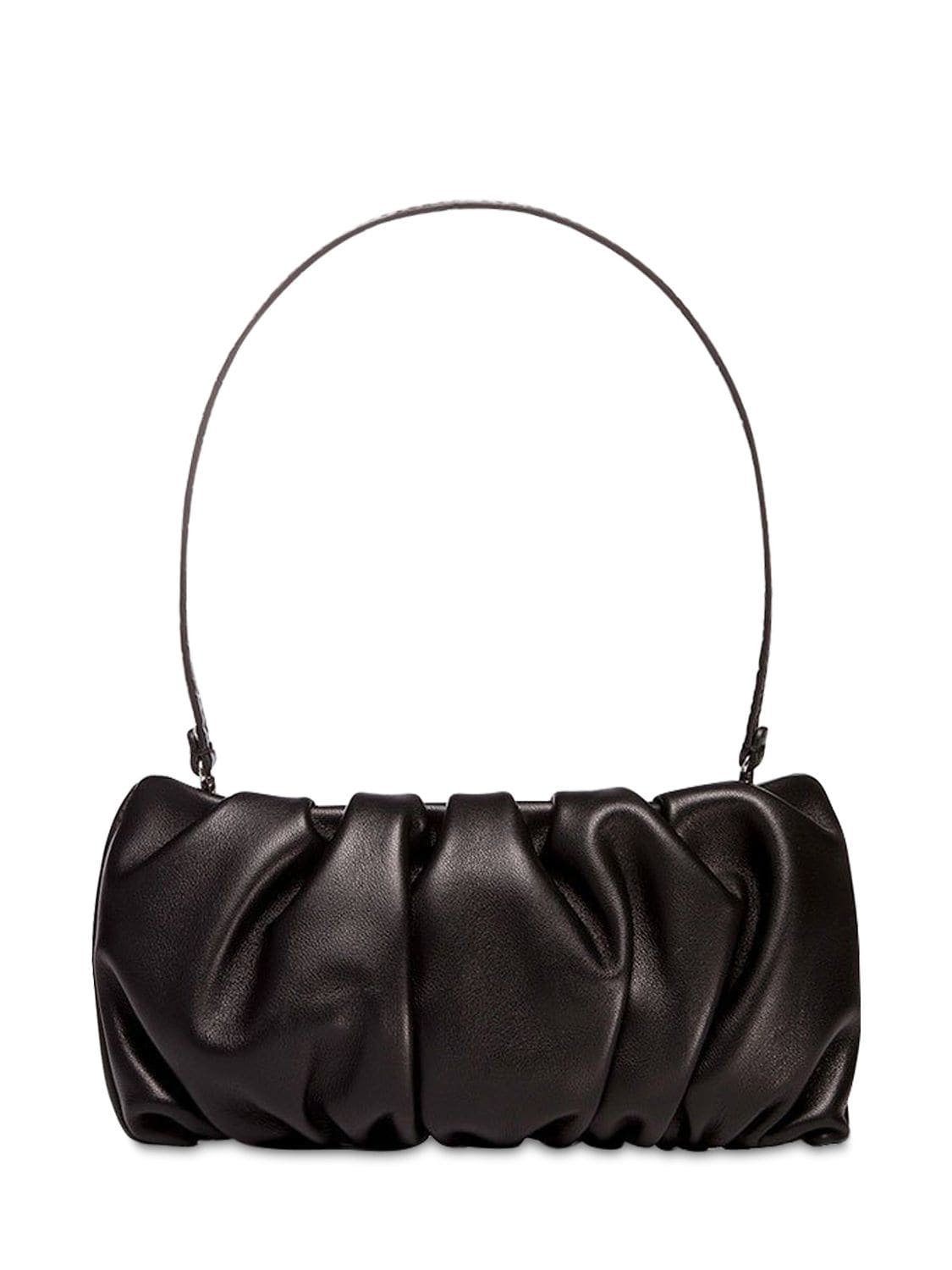 Staud Bean Leather Shoulder Bag In Black