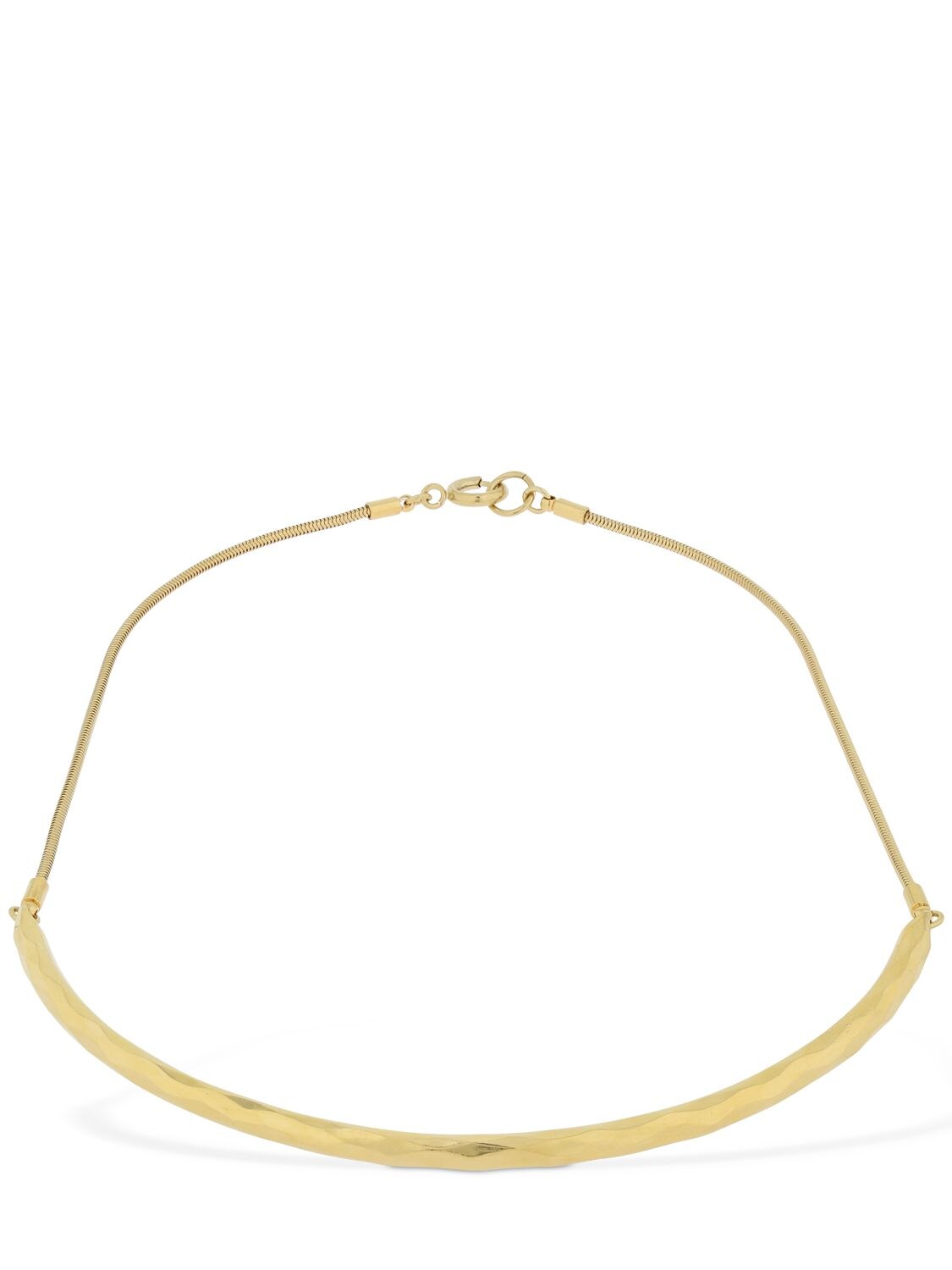 Isabel Marant Textured-bar Choker Necklace In Gold