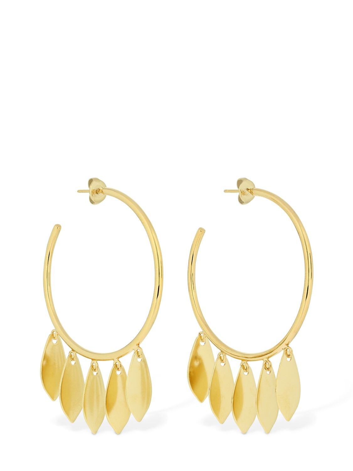 Isabel Marant El Condor Multi Charms Hoop Earrings In Gold