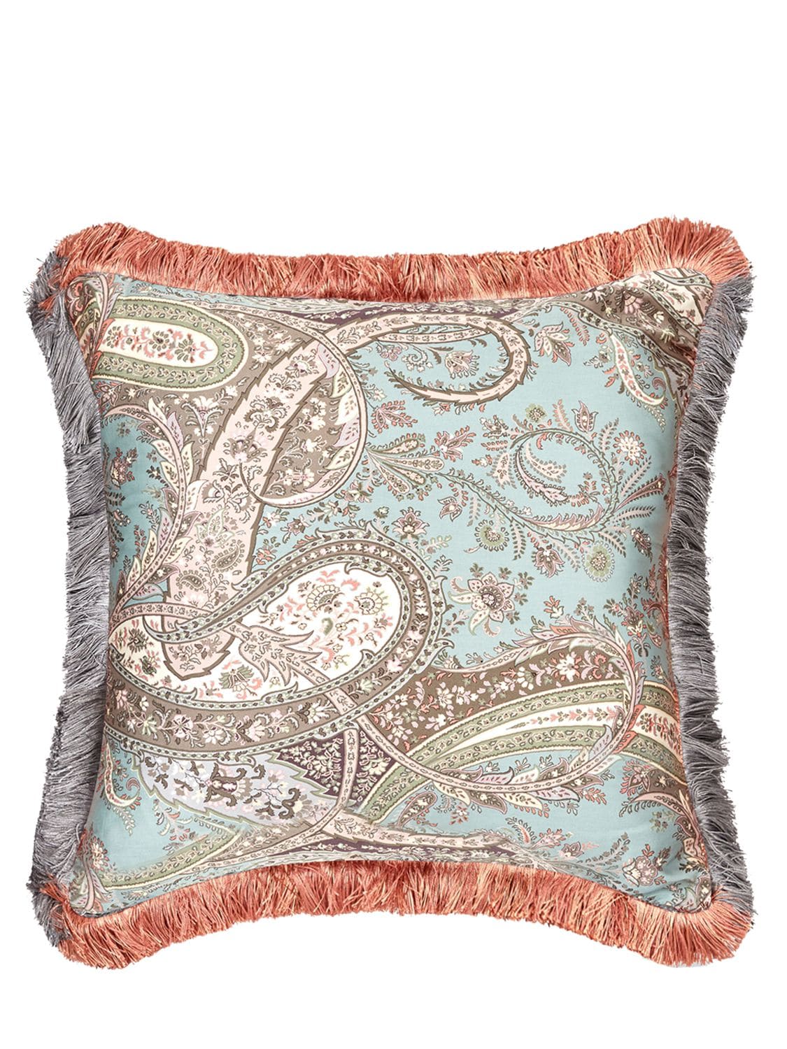 Etro Gard Large Cotton Pillow In Multicolor