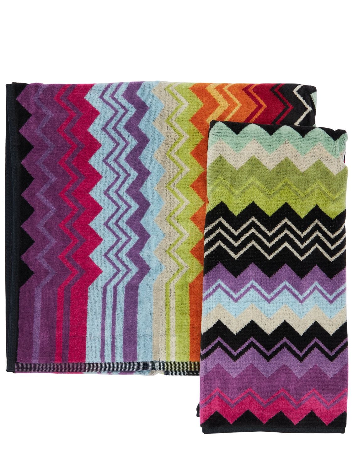 Missoni Home Collection Set Of 2 Giacomo Cotton Towels In Multicolor