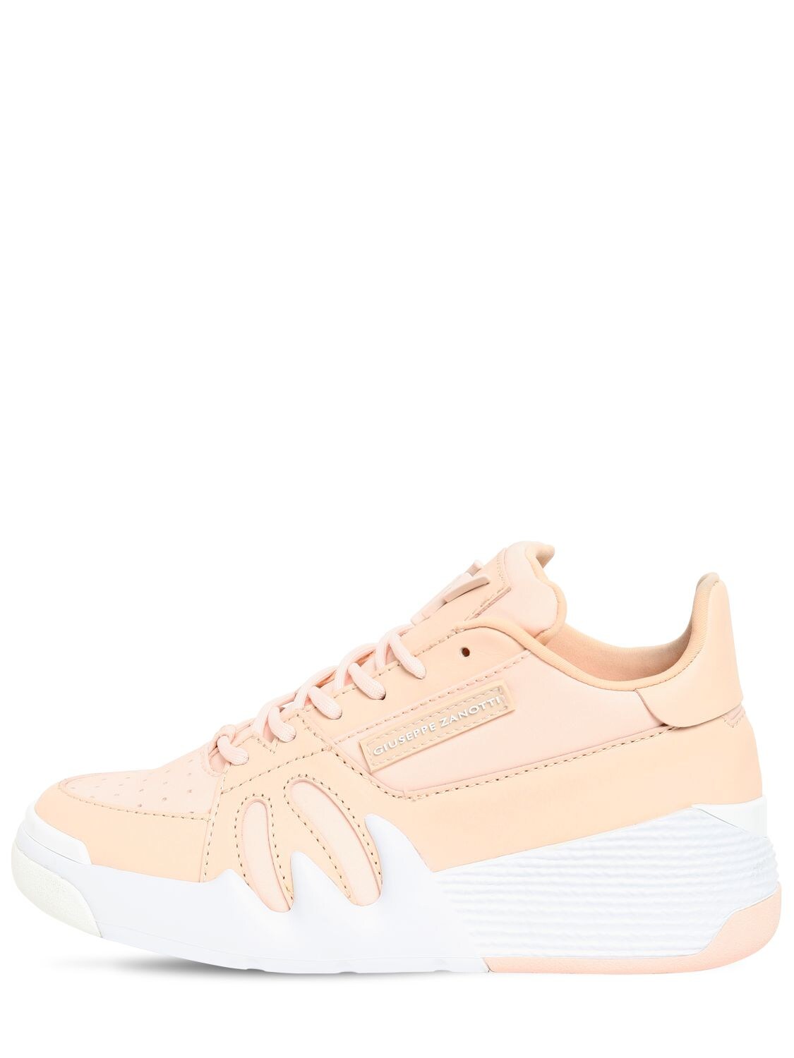 Giuseppe Zanotti 40mm Leather & Mesh Sneakers In Pink