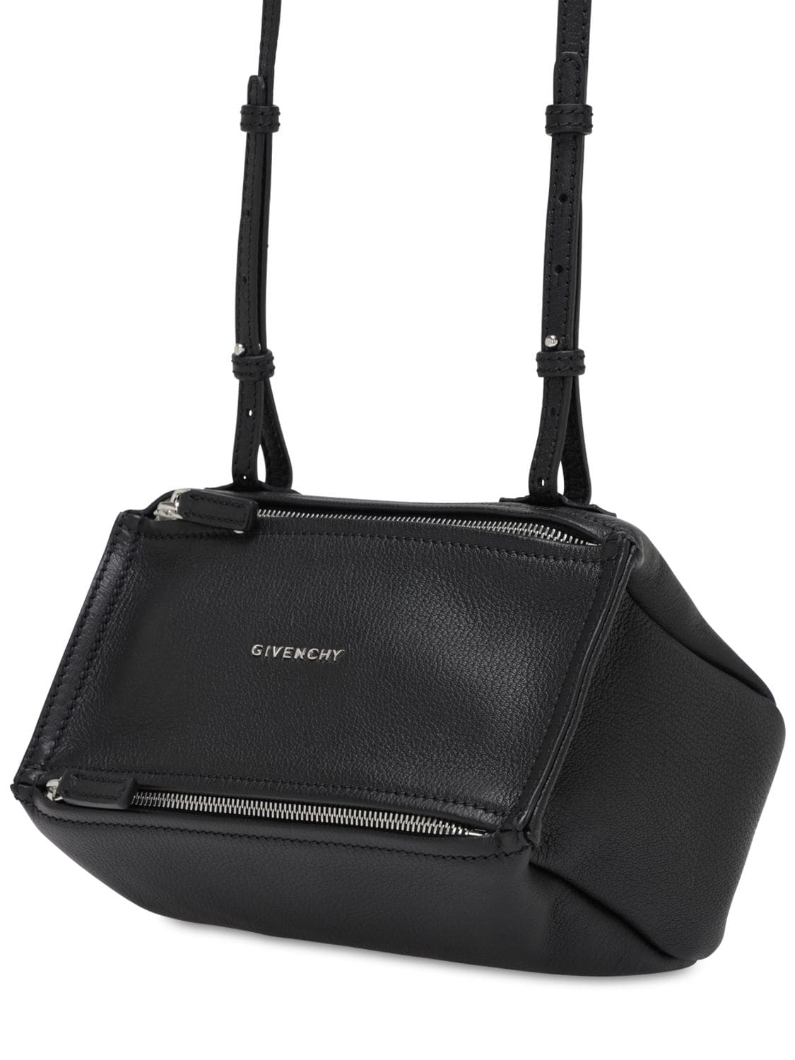 Givenchy Pandora Mini Grained Leather Bag In Black