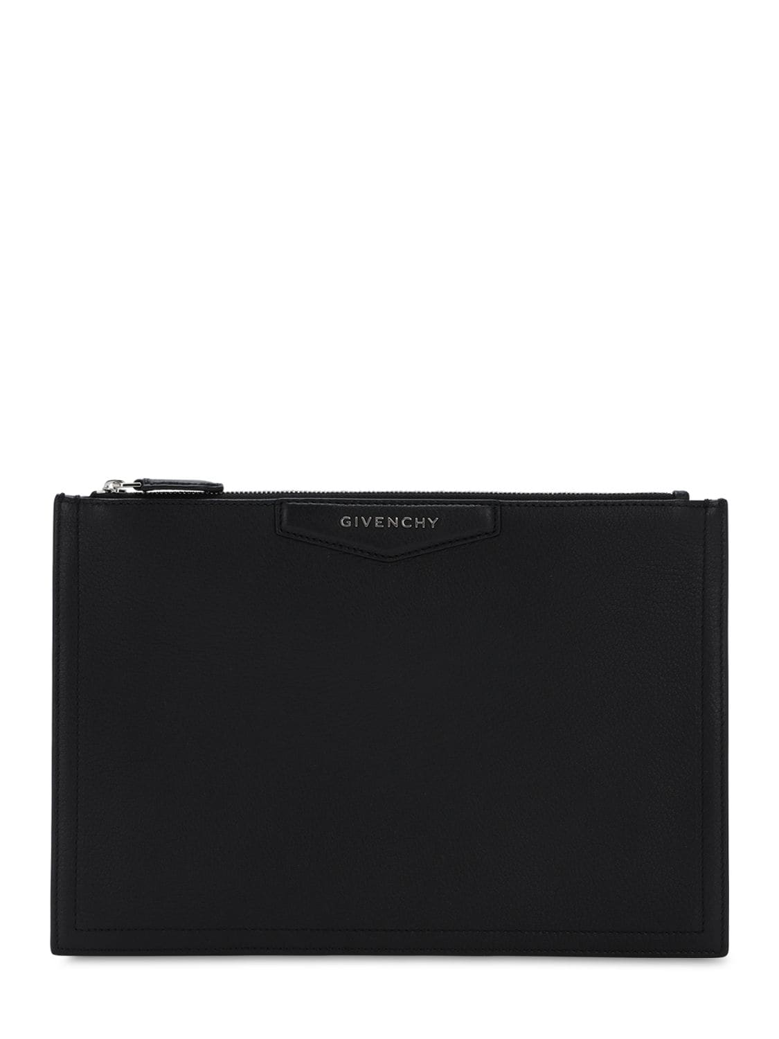 Givenchy Antigona Md Leather Pouch In Black