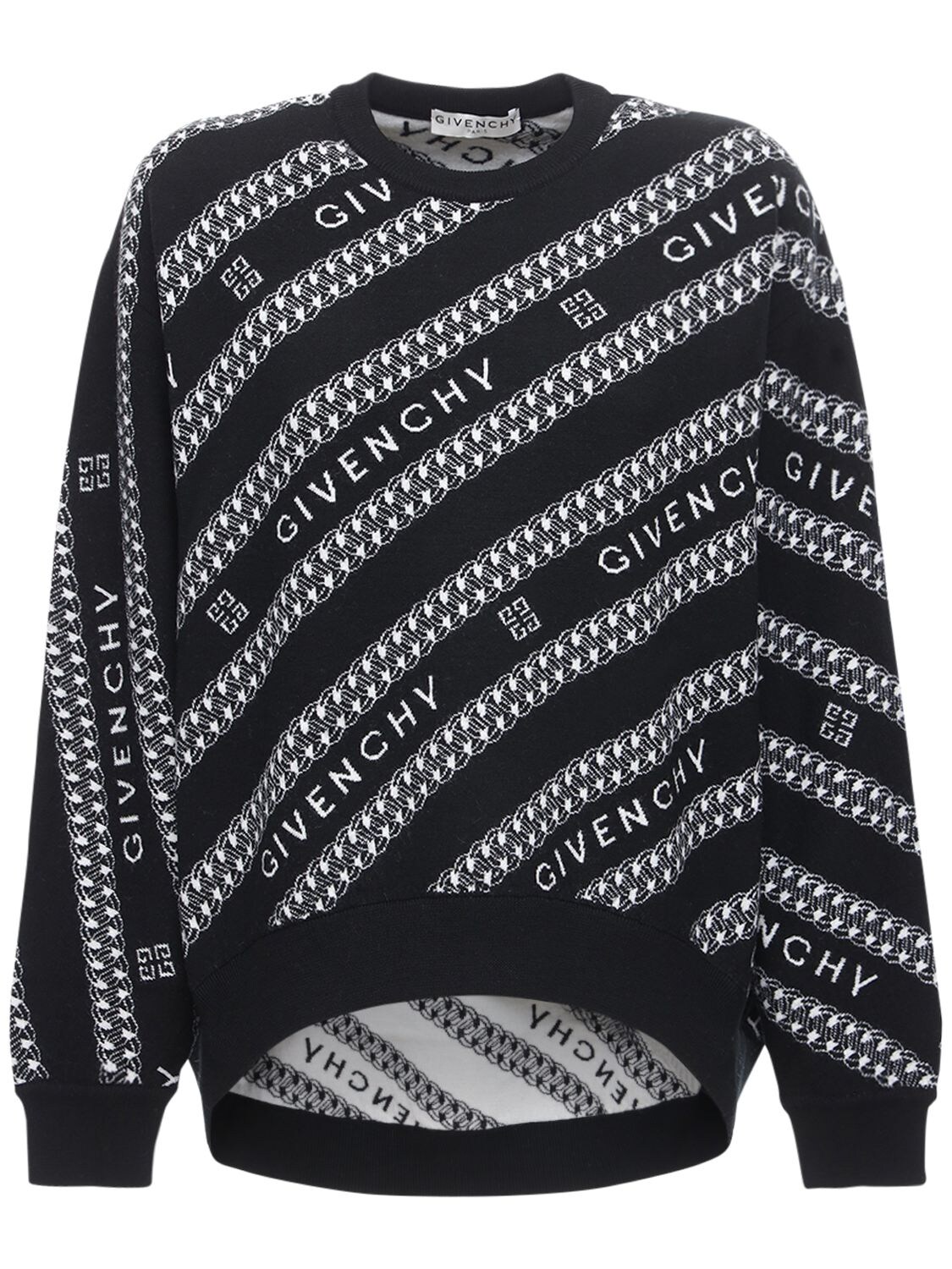 GIVENCHY OVERSIZE ALLOVER LOGO WOOL KNIT jumper,72IA7M002-MDA00