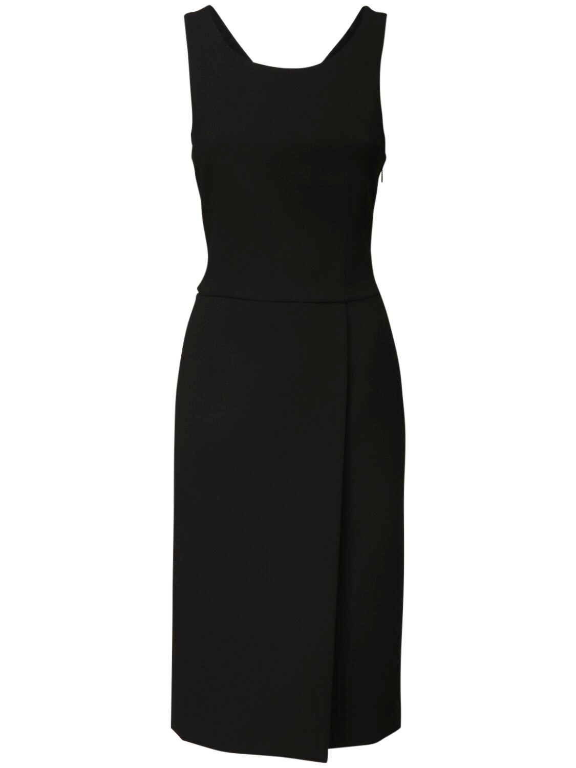 Givenchy - Tiffany wool crepe midi dress - Black | Luisaviaroma