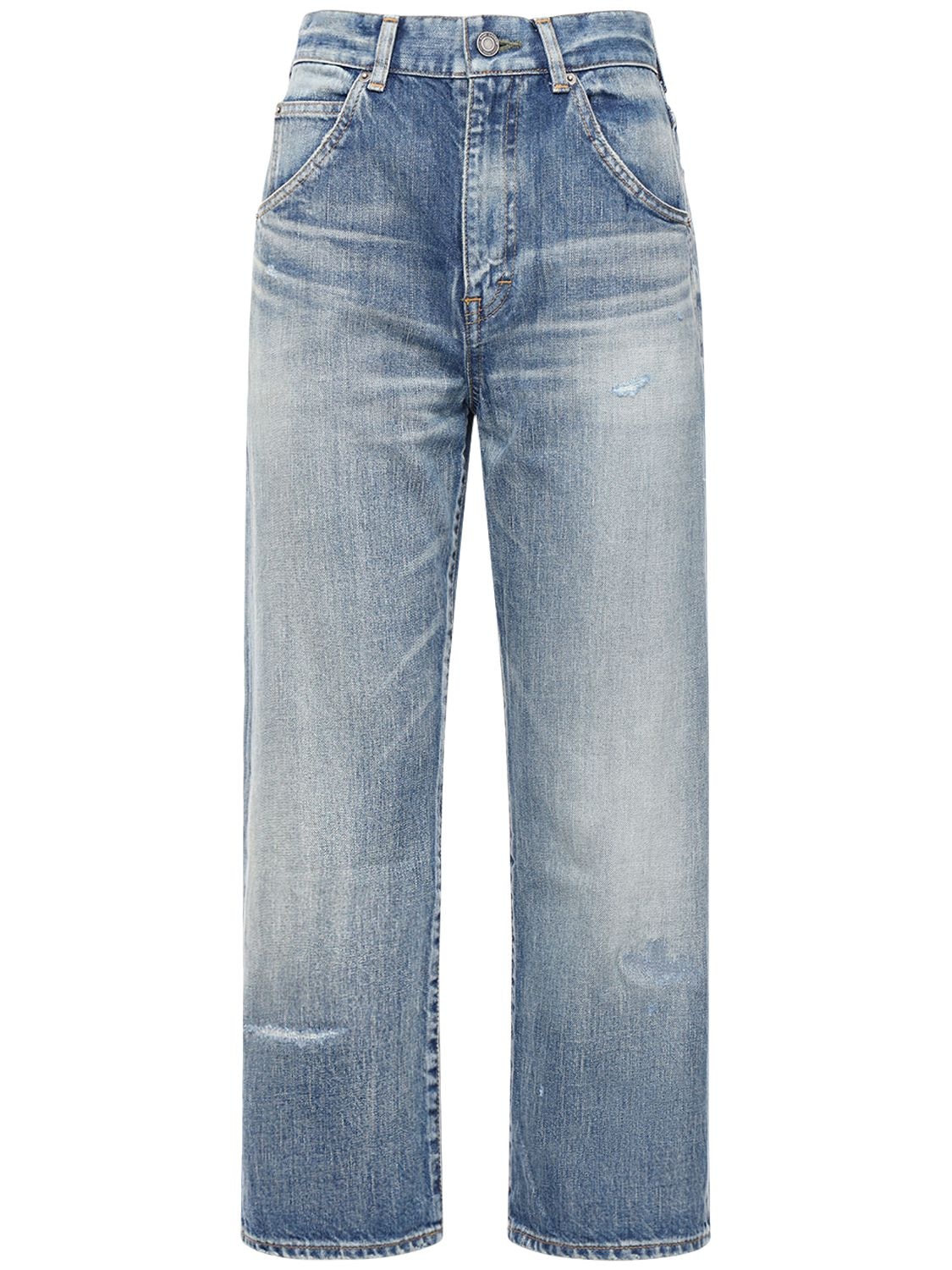 SAINT LAURENT 棉质直筒牛仔裤,72IA8C024-NDK4NA2