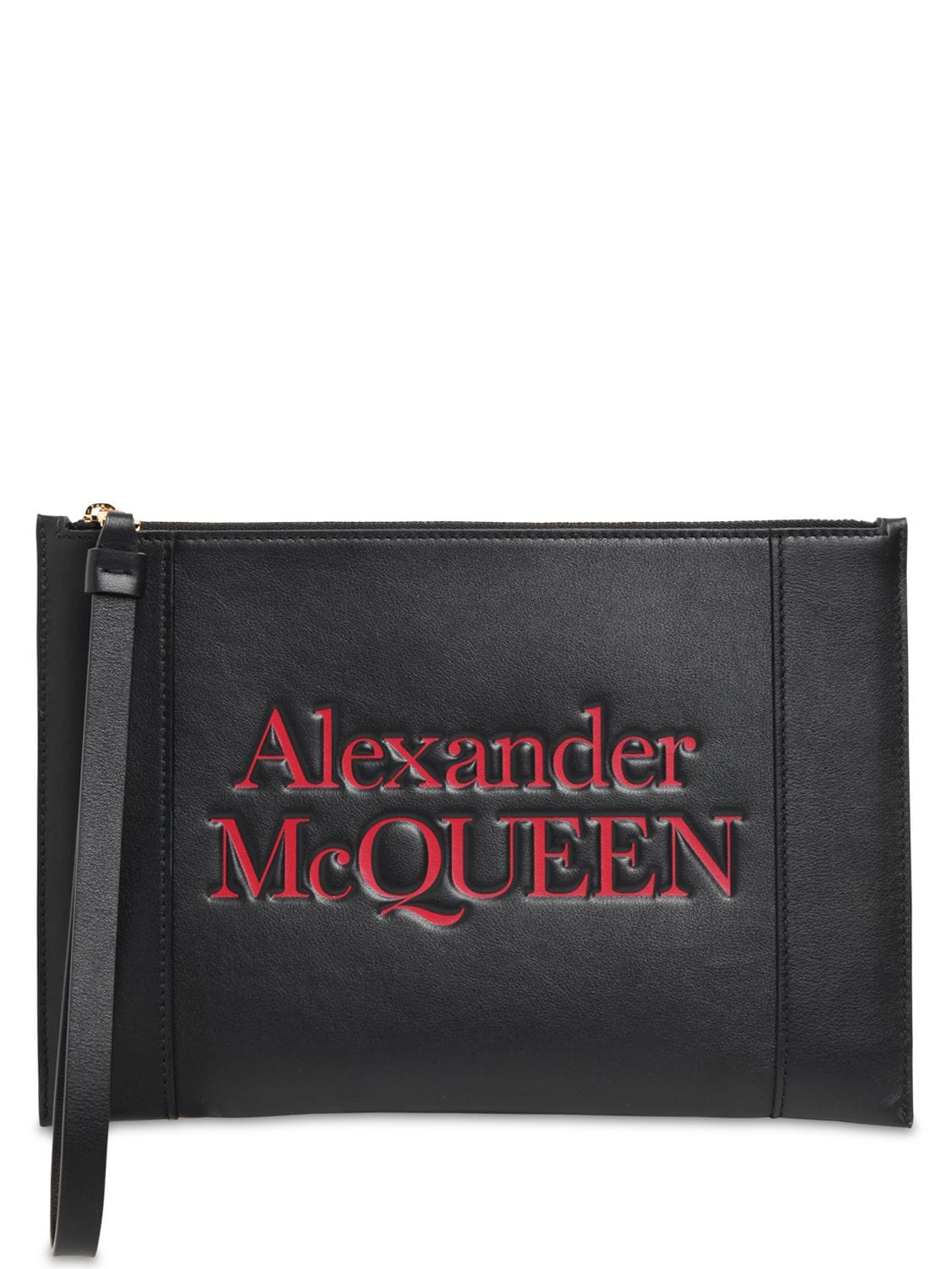 Alexander Mcqueen Signature Logo Leather Clutch In Black | ModeSens