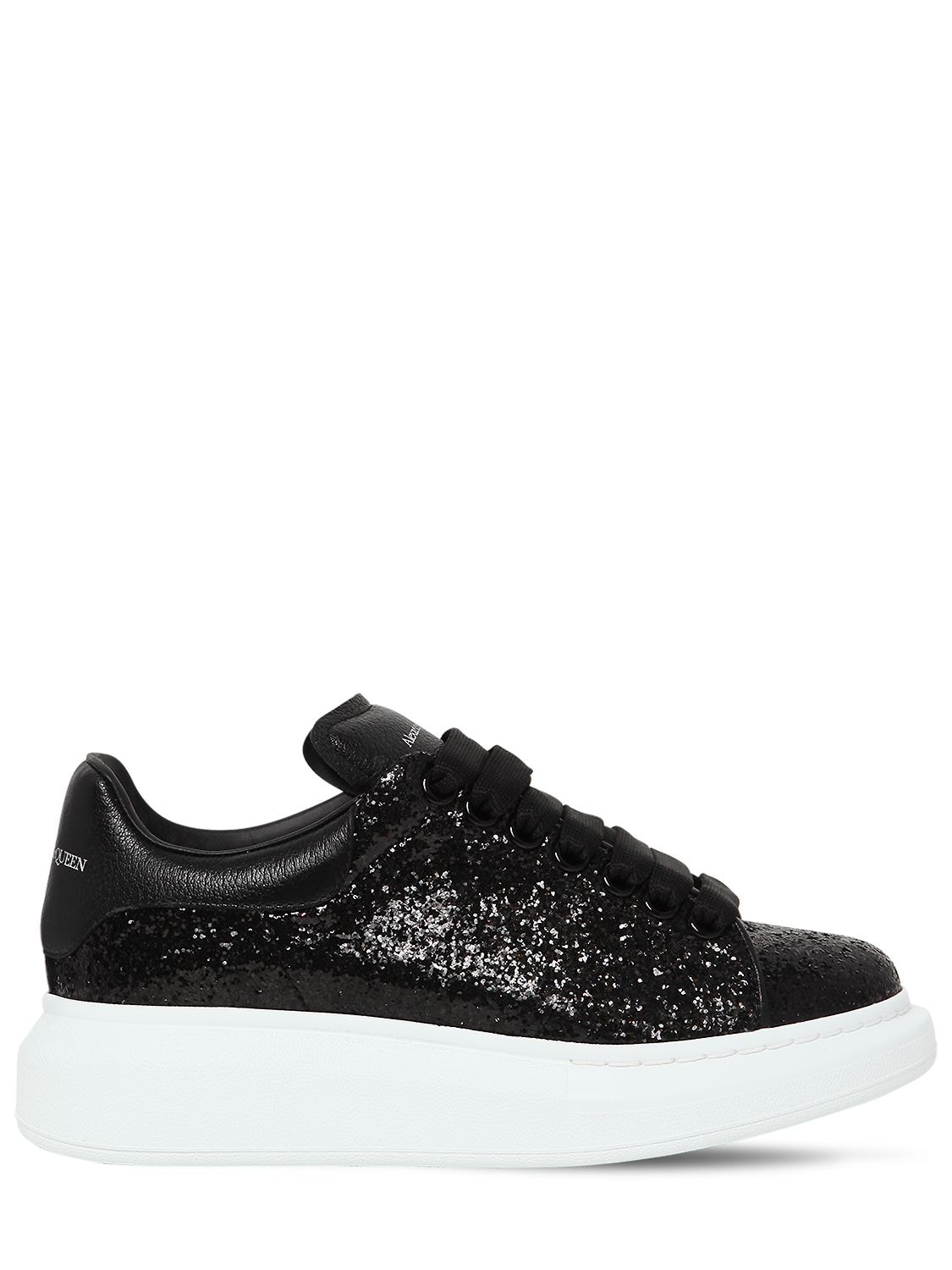45mm Glitter & Leather Sneakers