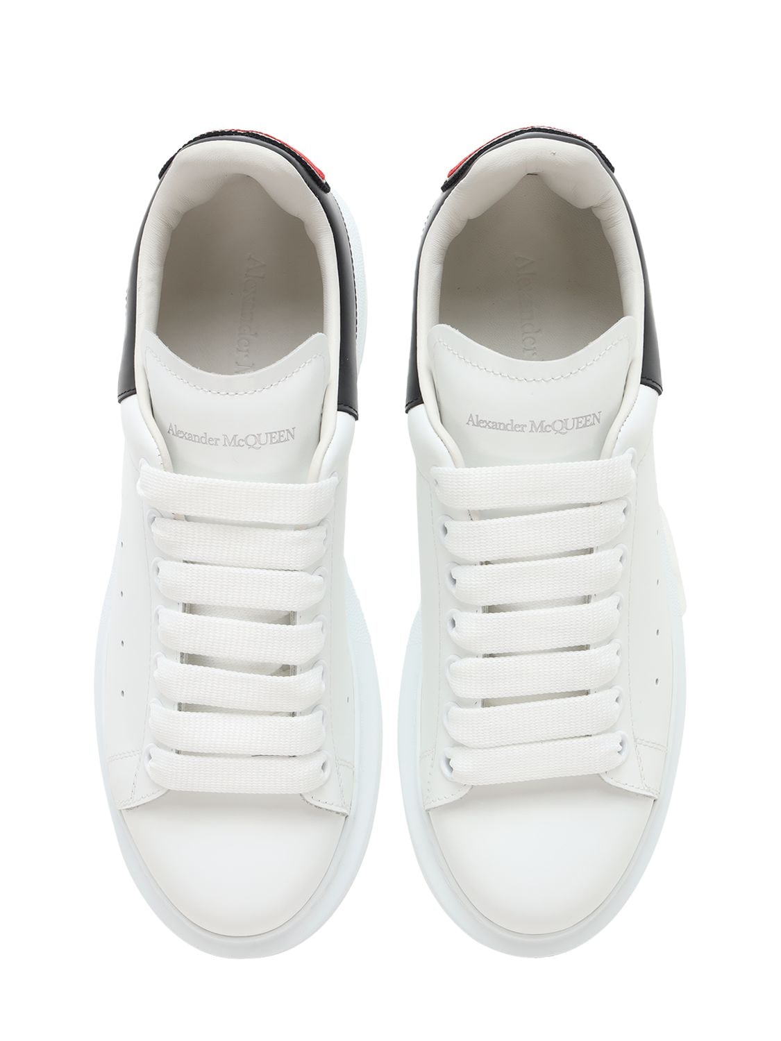 Alexander Mcqueen 45mm Heart Patch Leather Sneakers In White