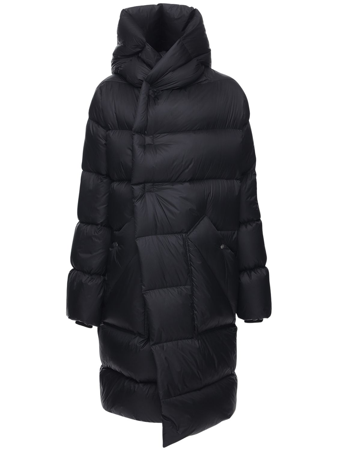 Oversized Daunenmantel Aus Nylon