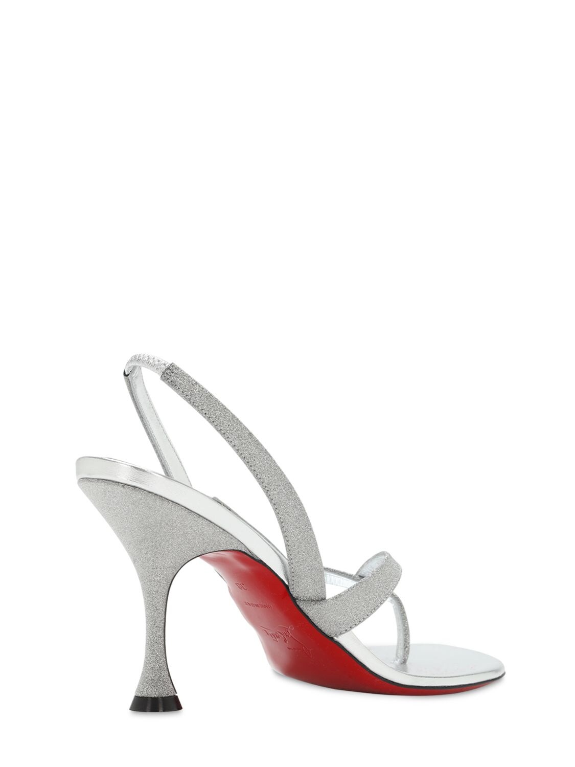 christian louboutin sandals silver