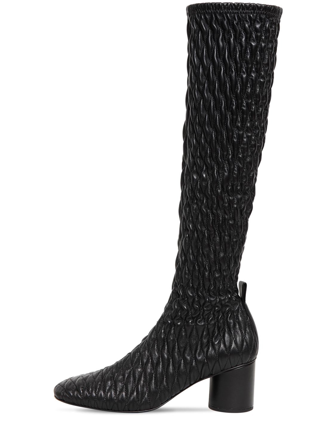 tall boots with stretch back