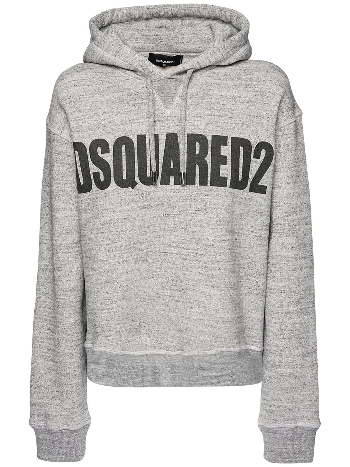 DSQUARED2 COOL FIT LOGO COTTON JERSEY HOODIE,72IAGF044-OTYY0