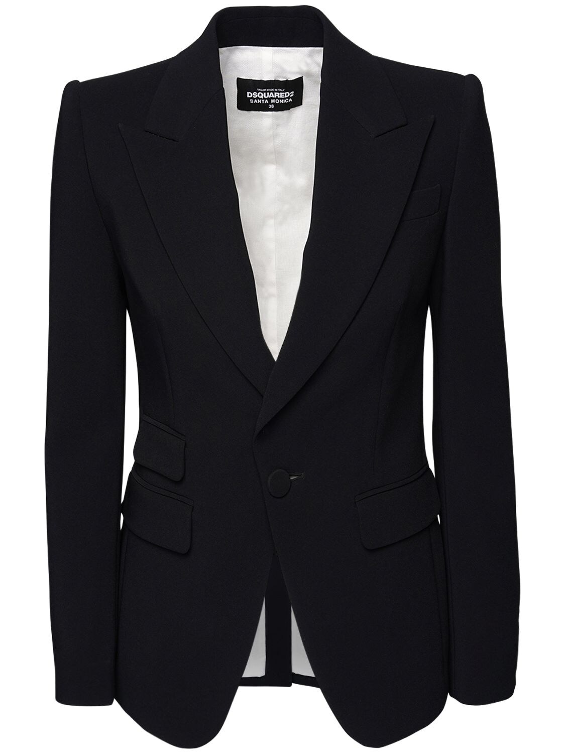 Dsquared2 Stretch Viscose Crepe Suit In Black