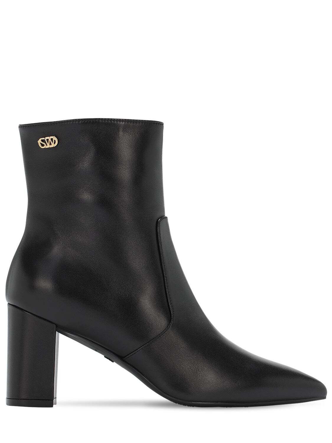 STUART WEITZMAN 75MM LINARIA LEATHER ANKLE BOOTS,72IAHW006-QKXBQ0S1