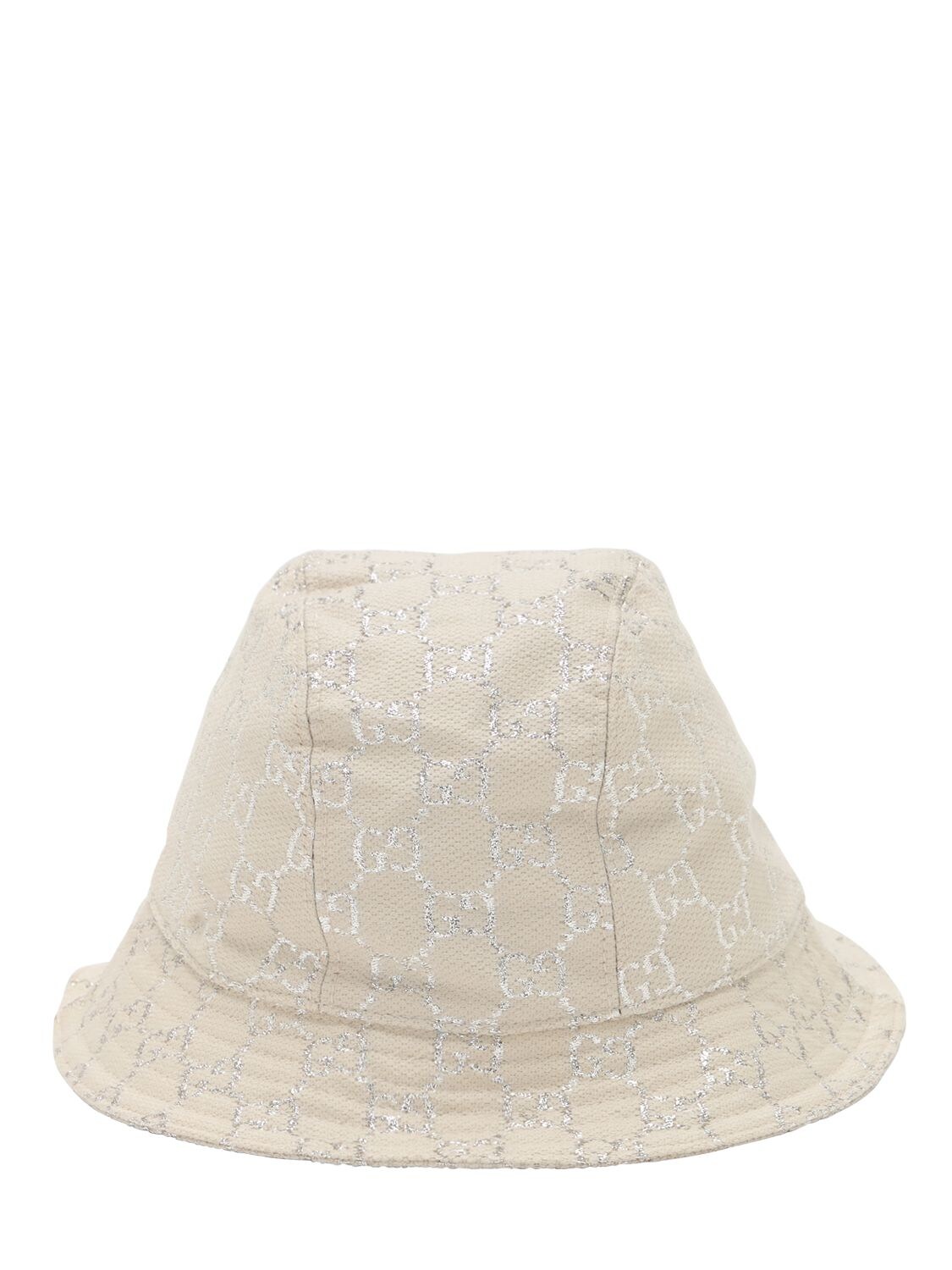 Gucci Gg Wool Lamé Bucket Hat in White | Stylemi