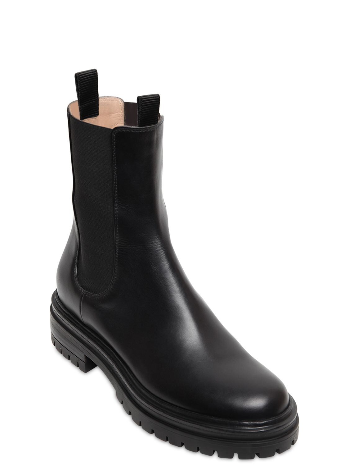 Gianvito Rossi Black Leather Chester Chelsea Boots | ModeSens