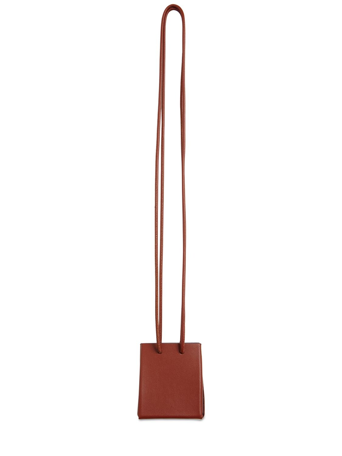 Medea Mini  Leather Bag W/ Neck Strap In Brown