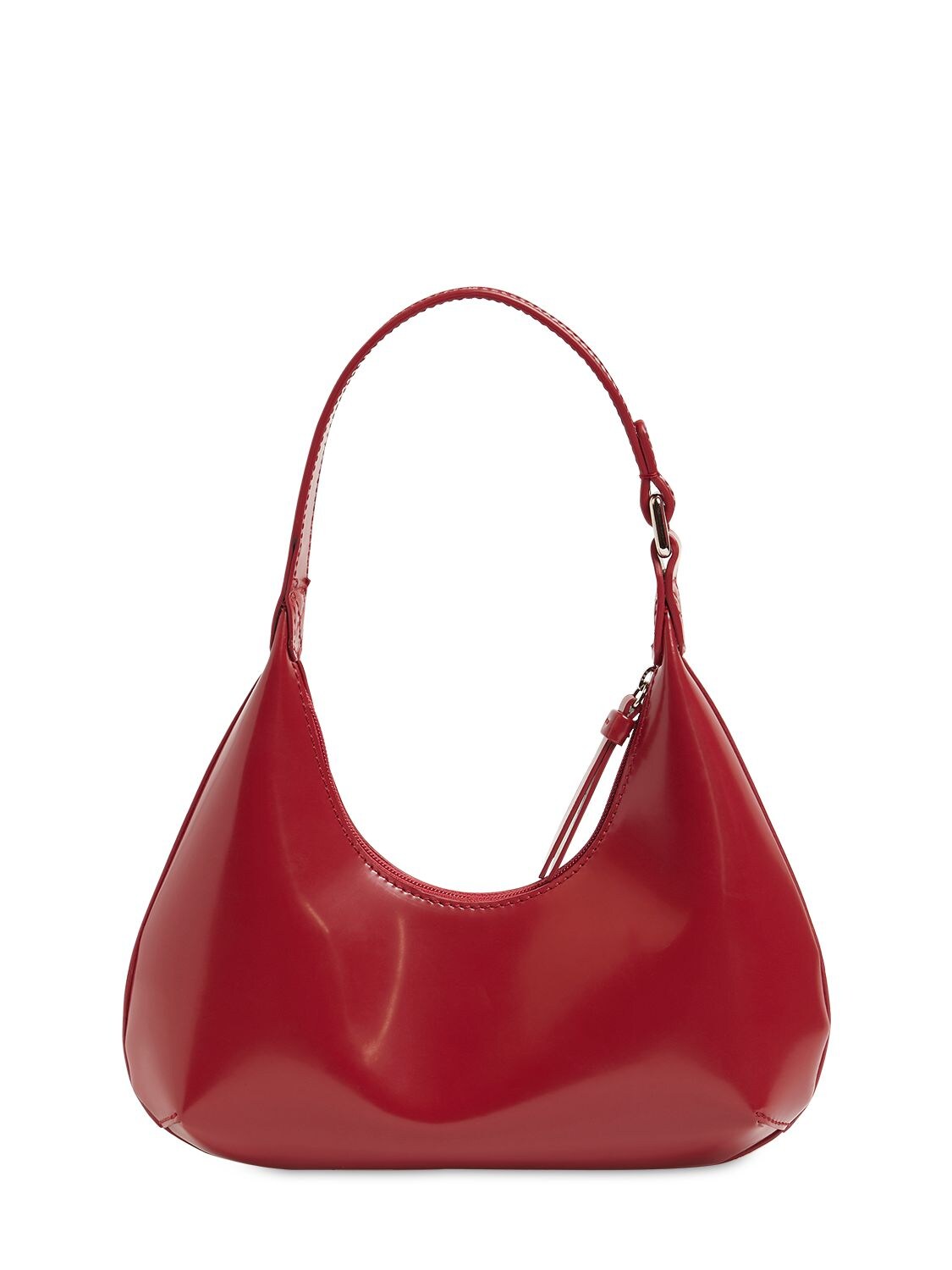 By Far Baby Amber Bordeaux Semi Patent Bag In Red | ModeSens