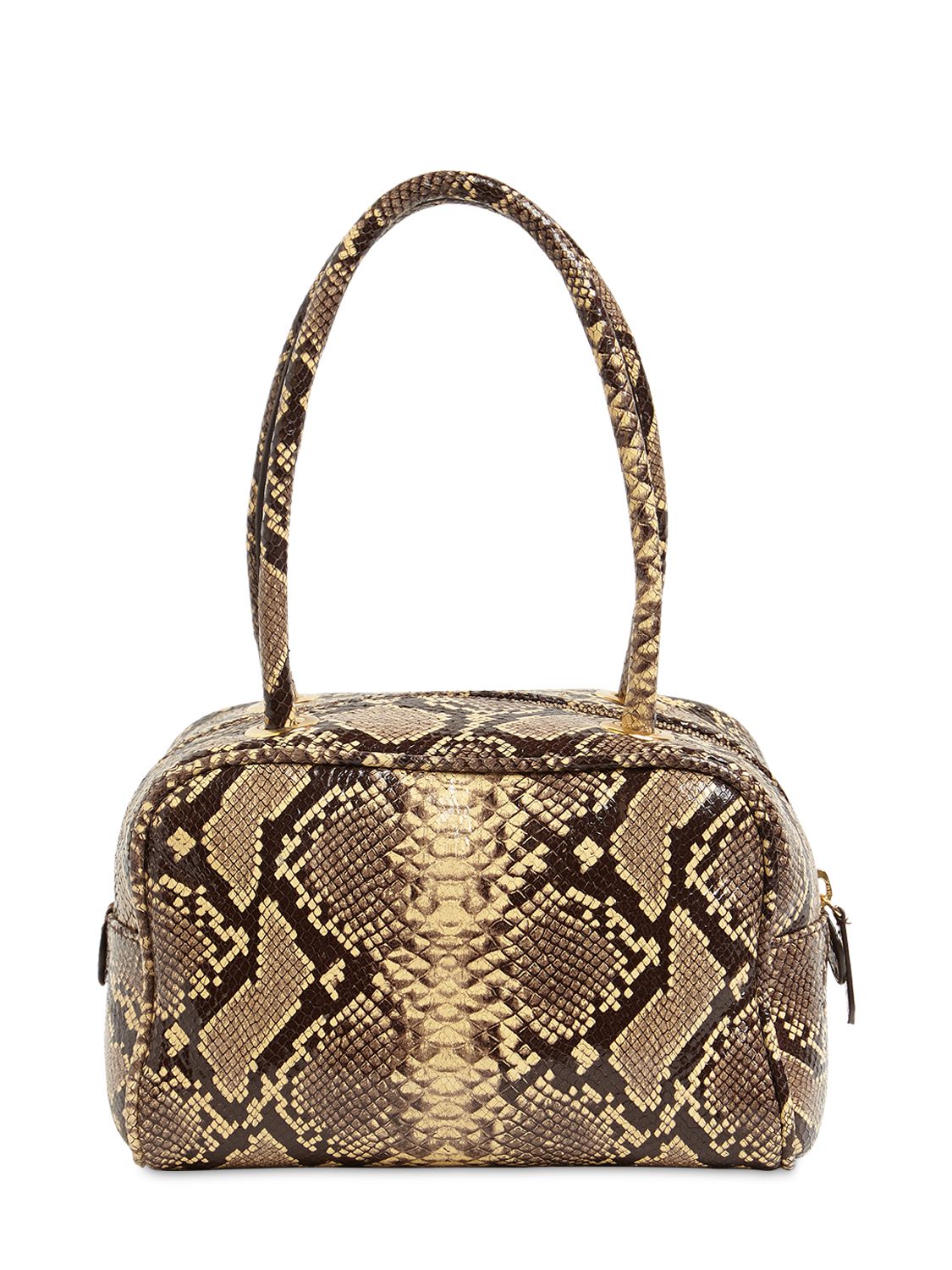 BY FAR MARTIN PYTHON PRINTED LEATHER BAG