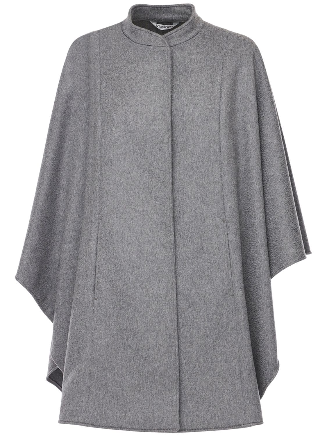 Max Mara Addi Wool & Cashmere Cape In Grey