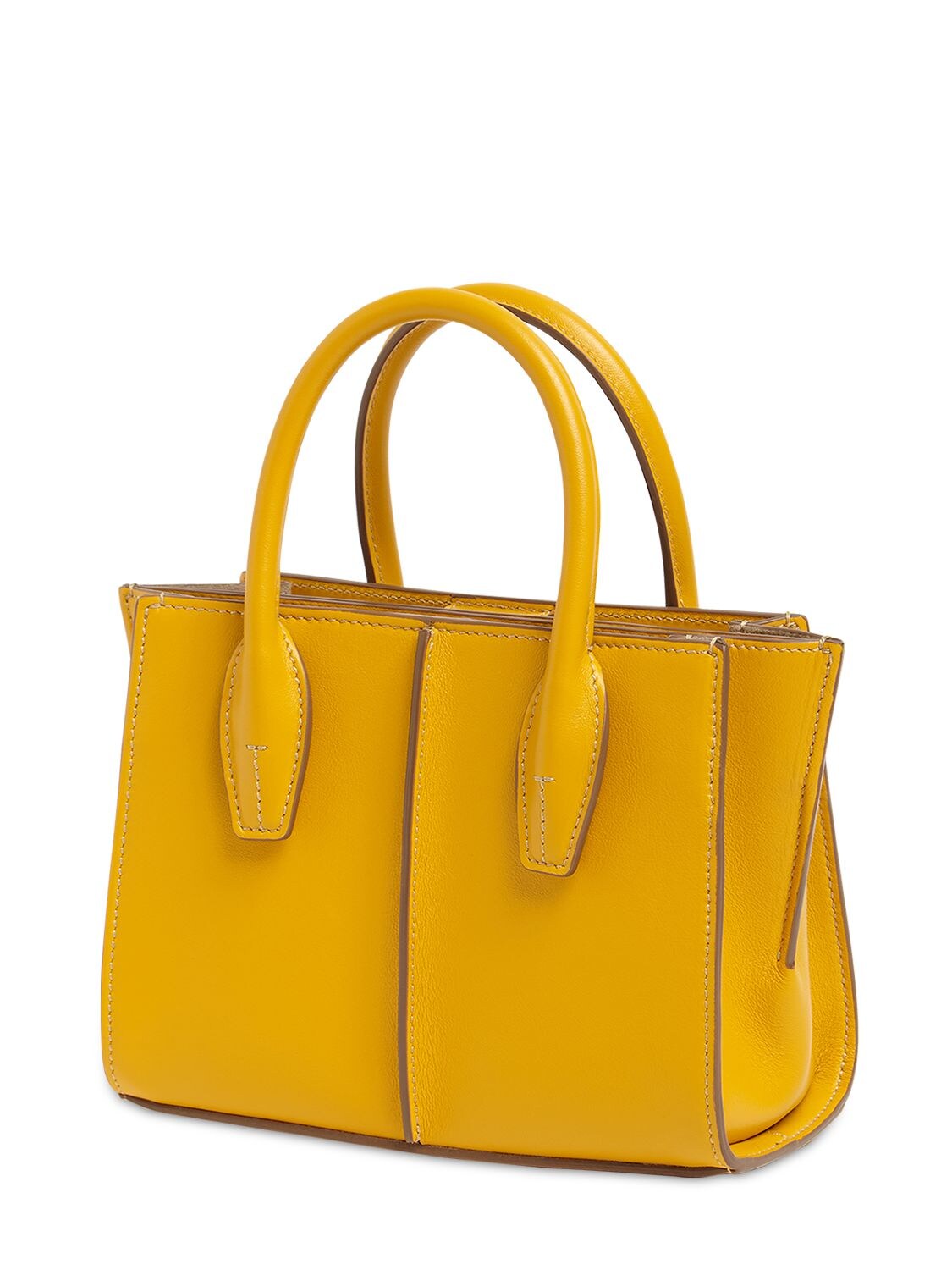 Tod's Mini Lee Leather Shopping Tote Bag In Yellow | ModeSens
