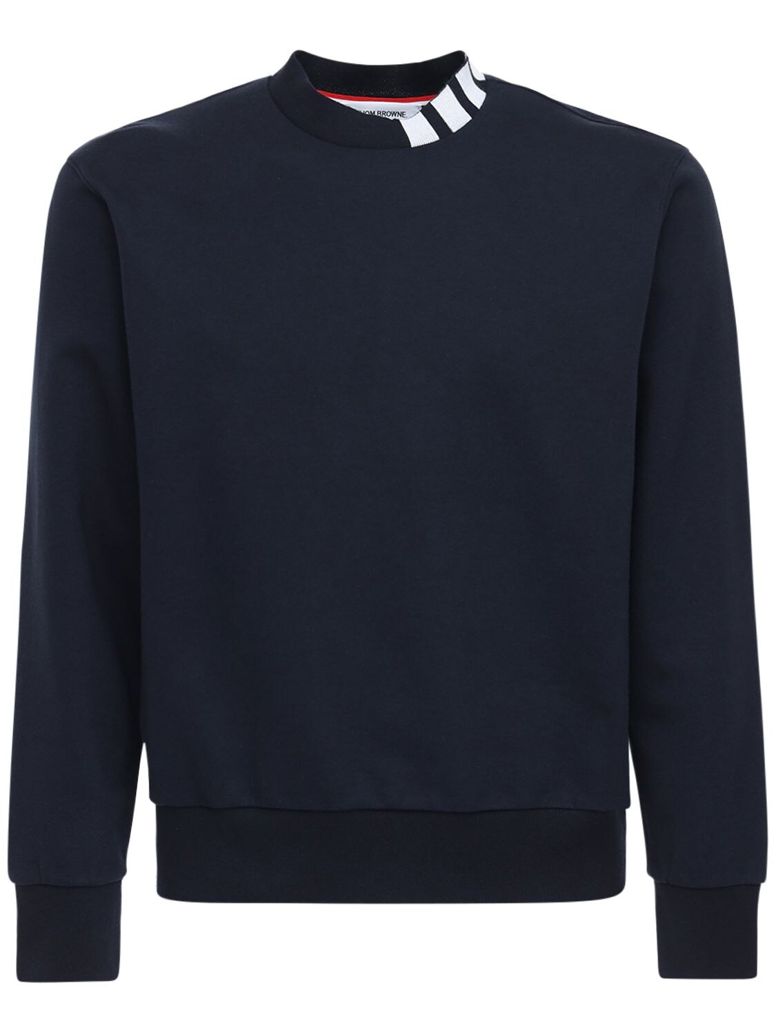 THOM BROWNE 4BAR INTARSIA COTTON SWEATSHIRT,72IATK021-NDE10