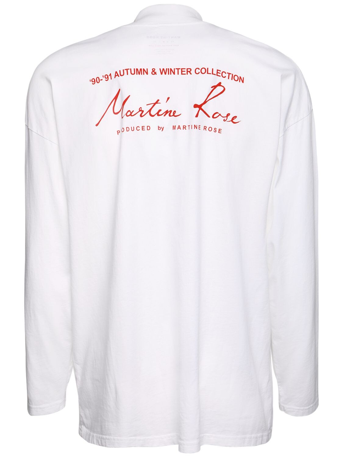 MARTINE ROSE Season Logo Print Jersey Mock Ls T-shirt