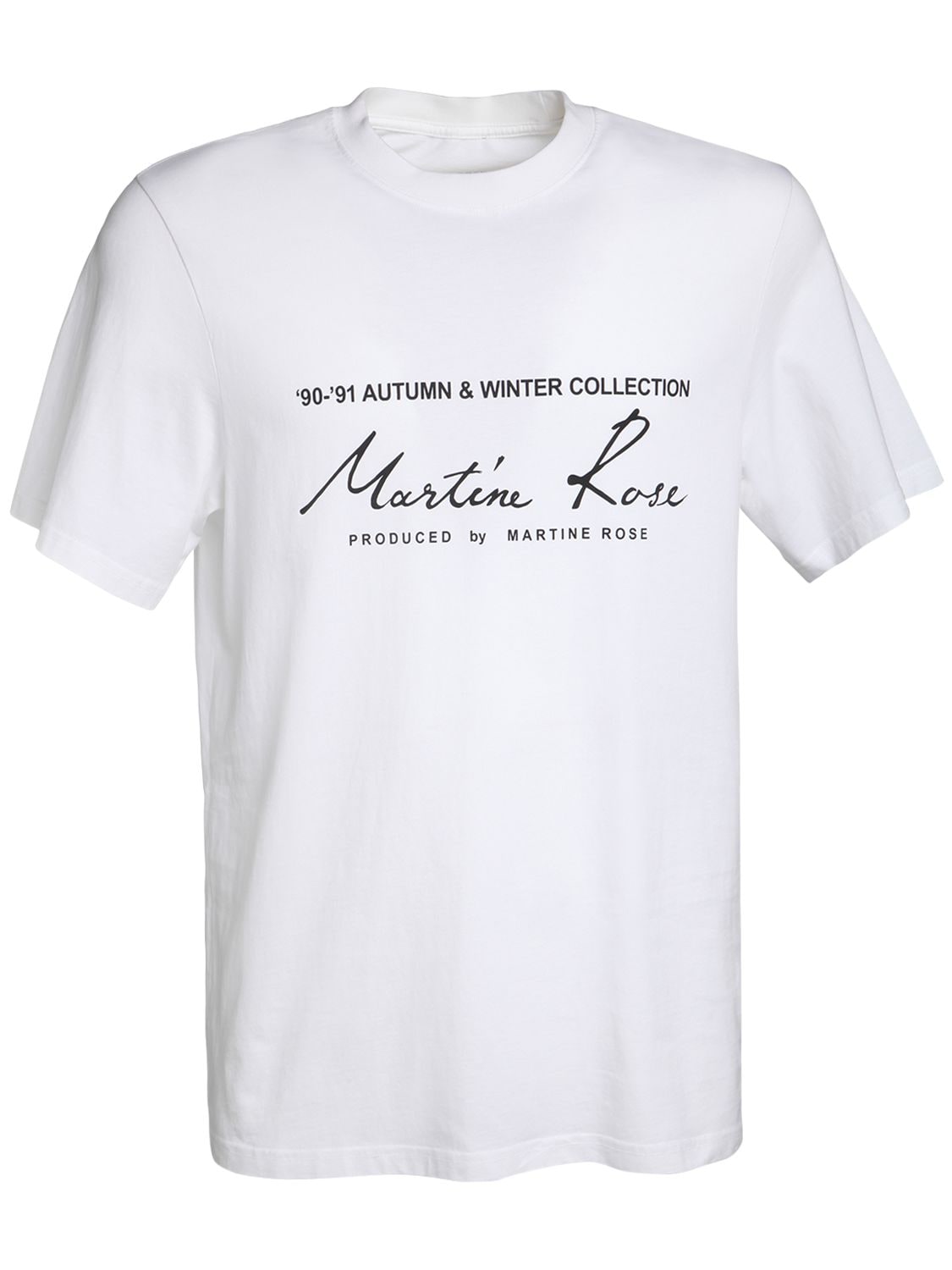 Martine Rose Classic Logo Print Cotton T-shirt In White