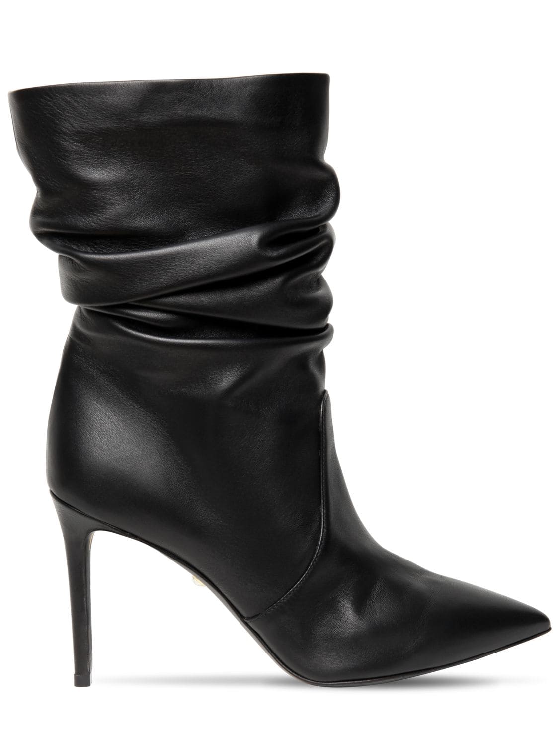 Alevì 90mm Leather Ankle Boots In Black