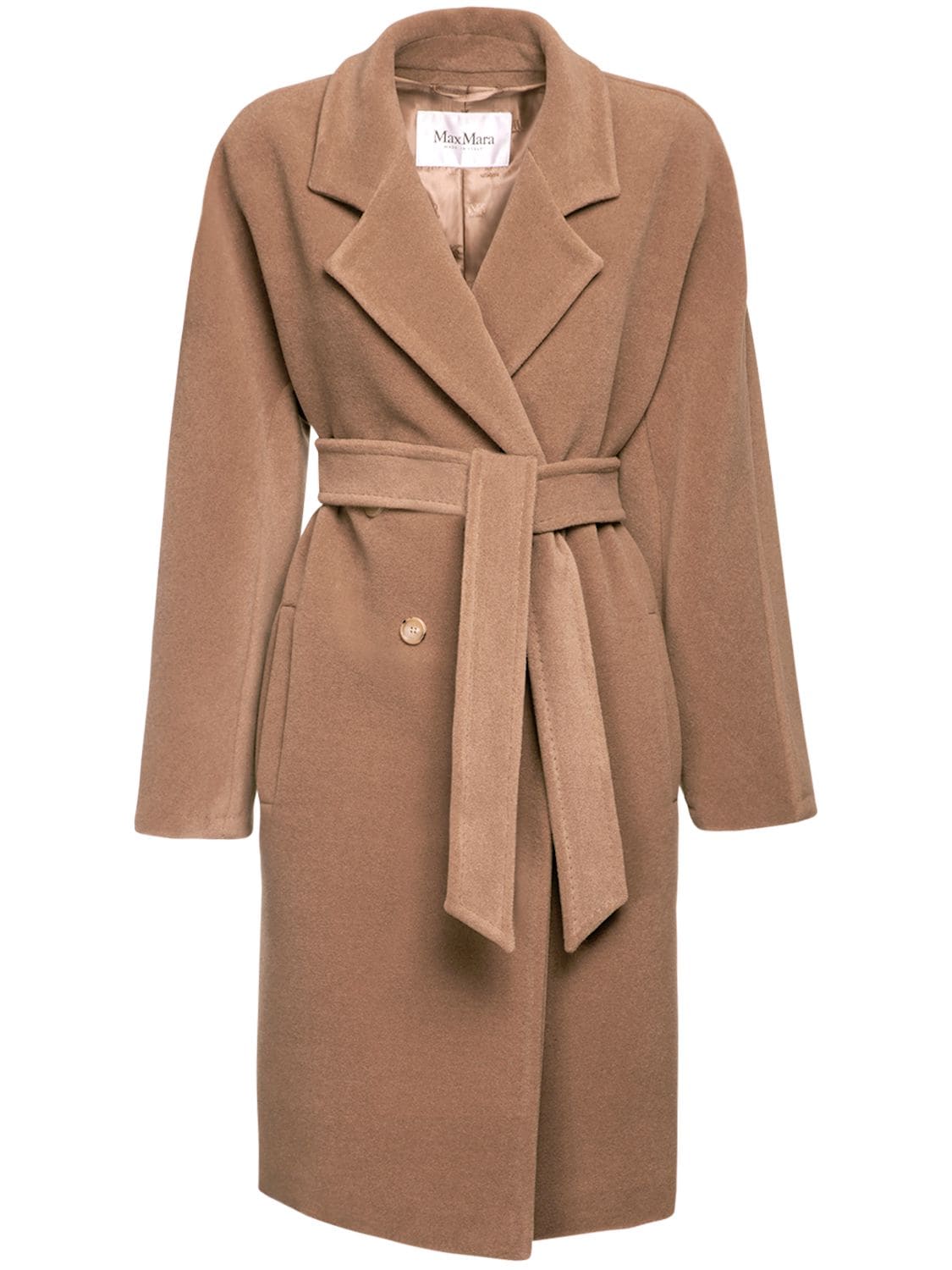 MAX MARA BAIOCCO DOUBLE BREAST CAMEL & WOOL COAT 72ICD5001-MDAX0