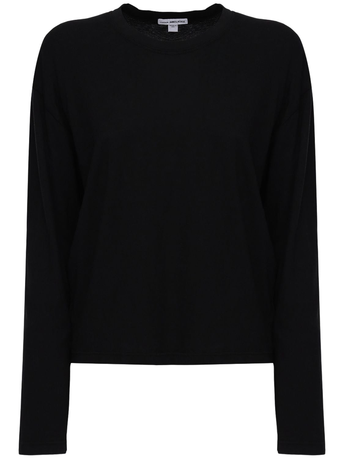 James Perse Boxy Light Cotton Jersey T-shirt In Black