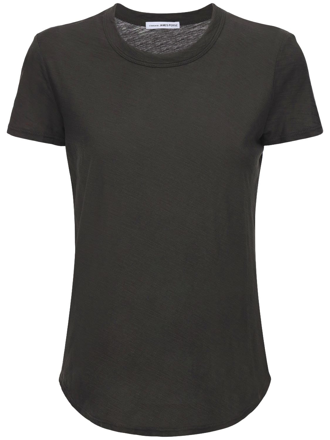 James Perse Sheer Cotton Jersey T-shirt In Dark Grey