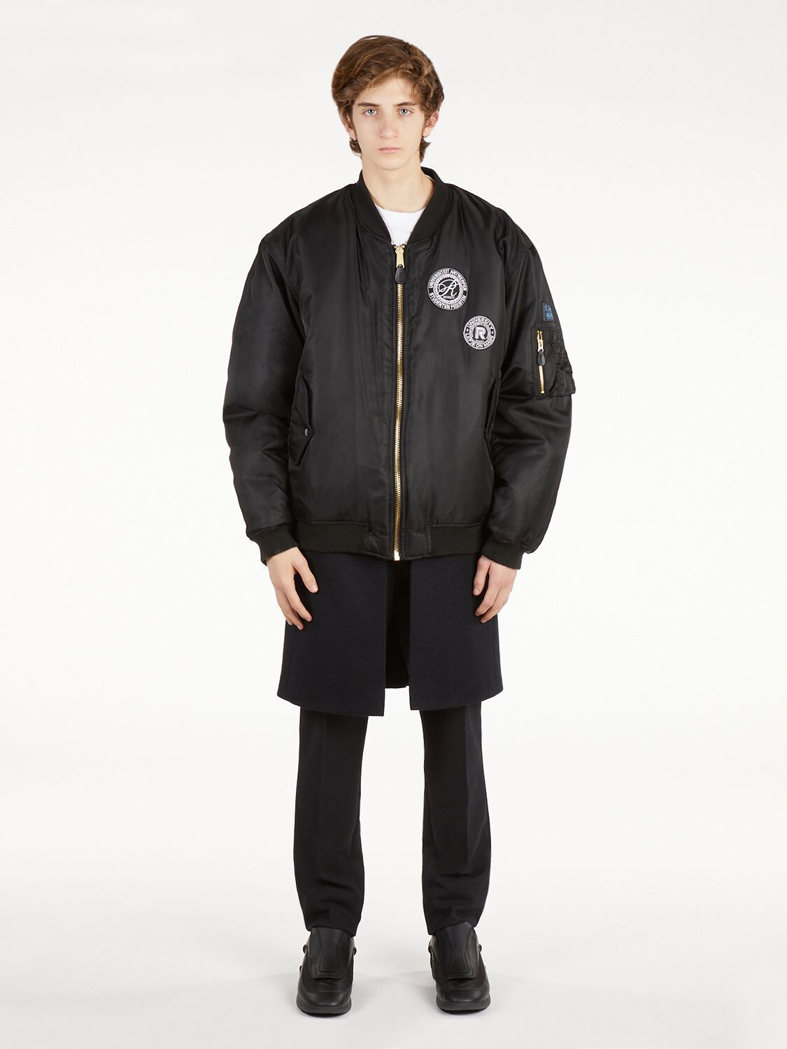 RAF SIMONS RS REVERSIBLE NYLON BOMBER COAT,72ID0W016-MDAWOTK1